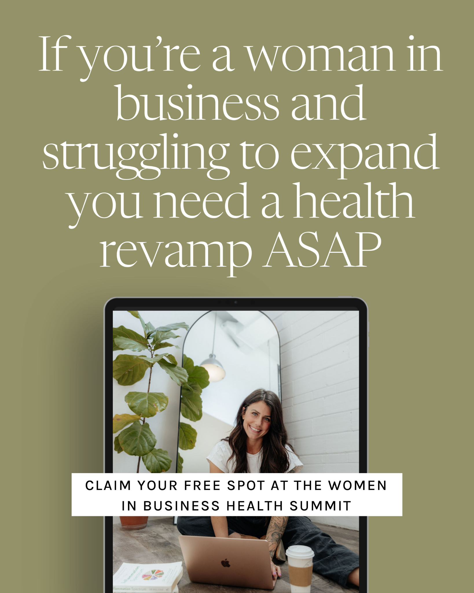 Trista Pourier Facebook ad: Women In Business Health Summit