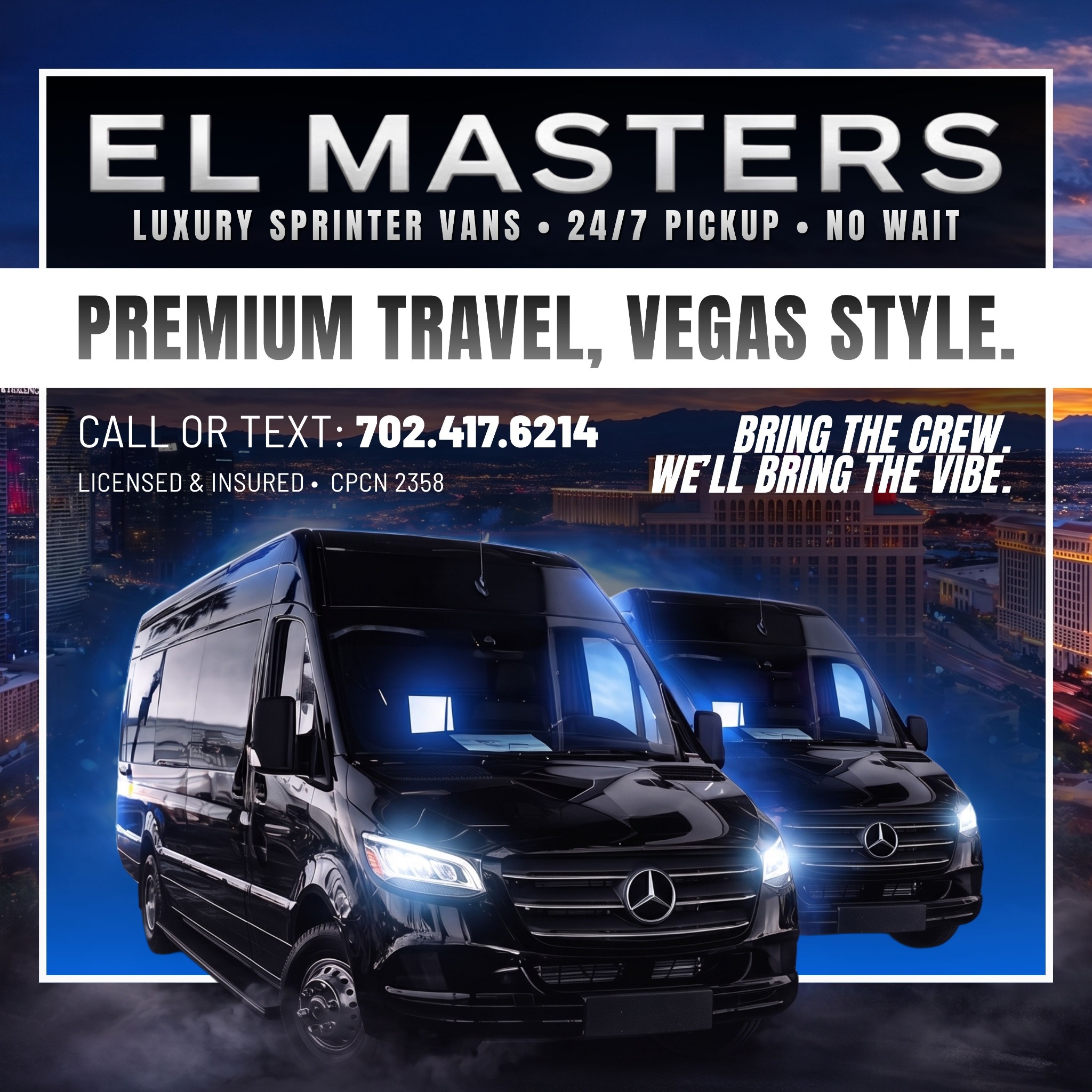 El Masters Luxe Transportation Facebook ad