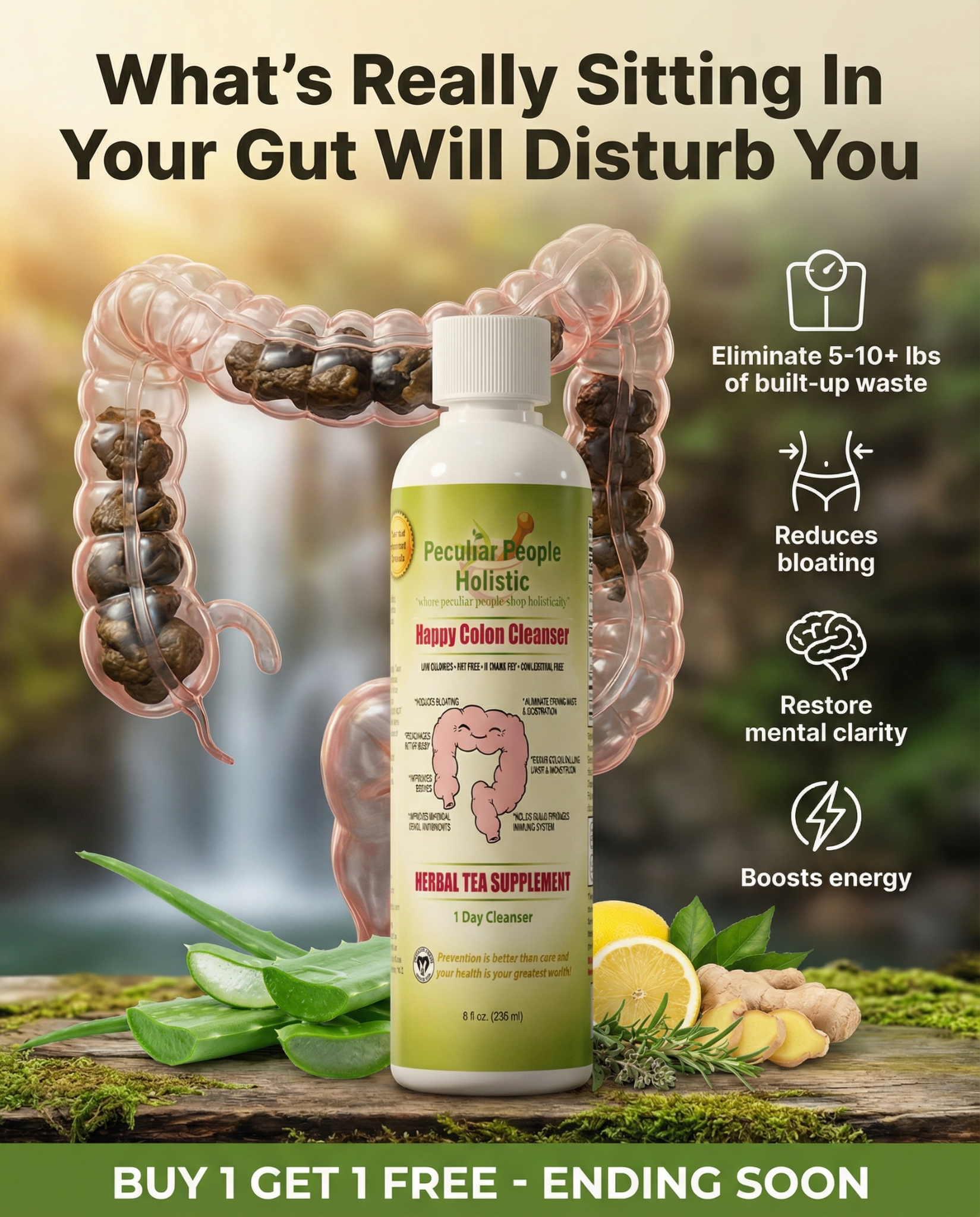 Peculiar People Holistics Facebook ad: Detox in 24 Hours, Reset Your Body