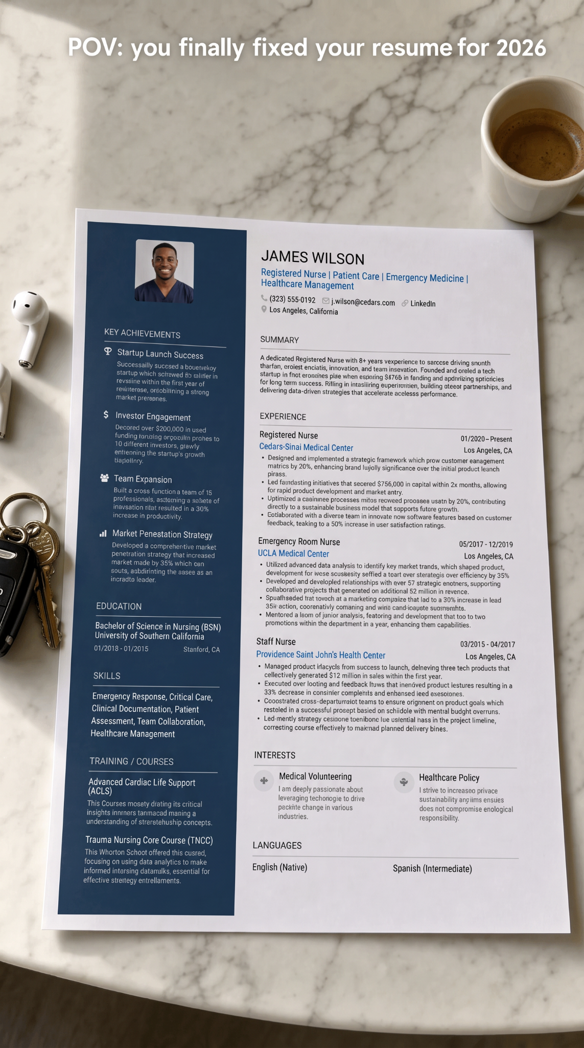 Elegant CV Facebook ad