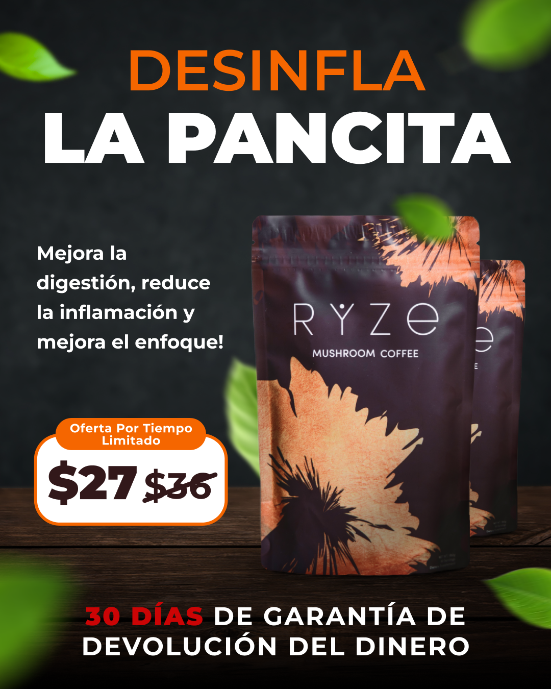 RYZE Superfoods Facebook ad