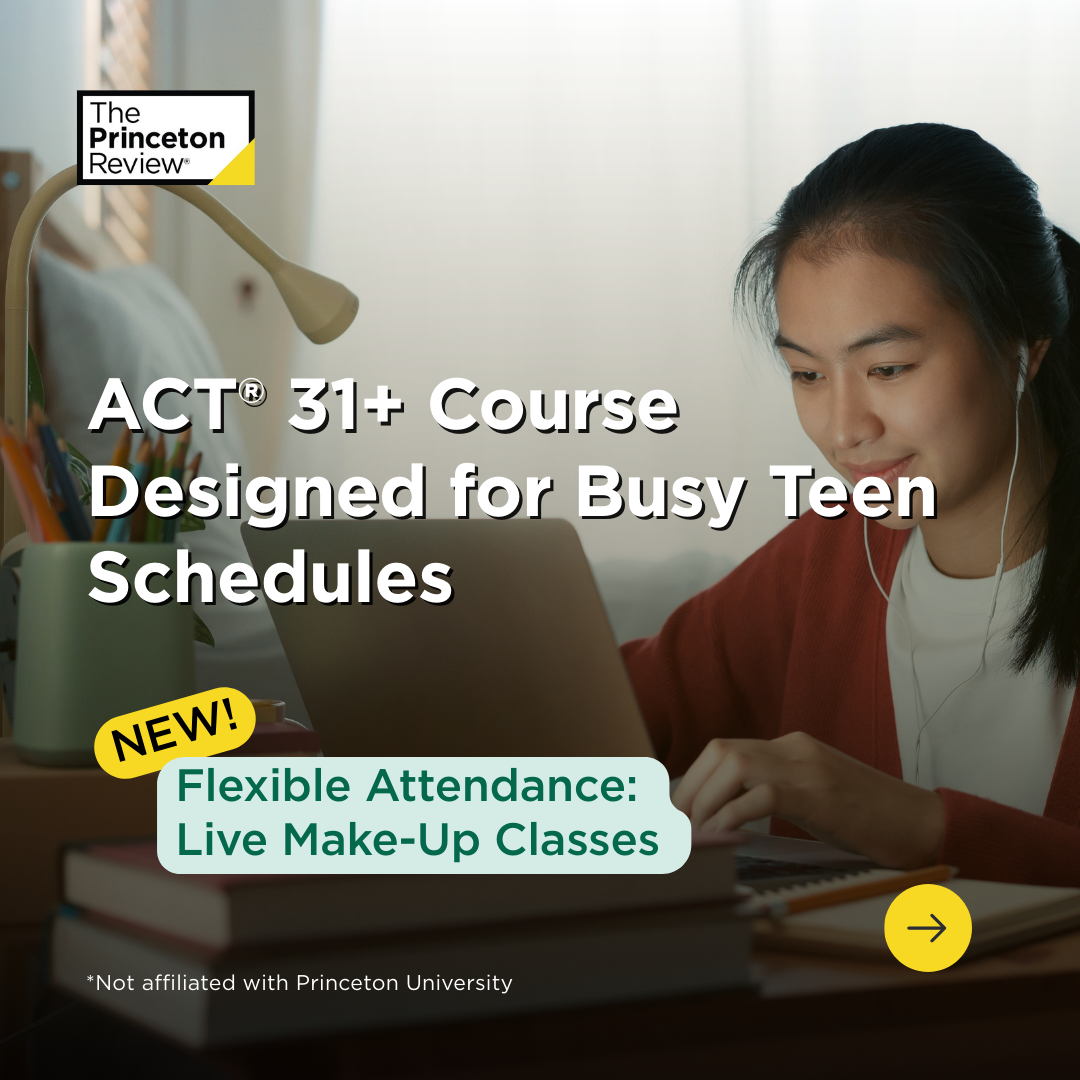 The Princeton Review SAT & ACT Facebook ad