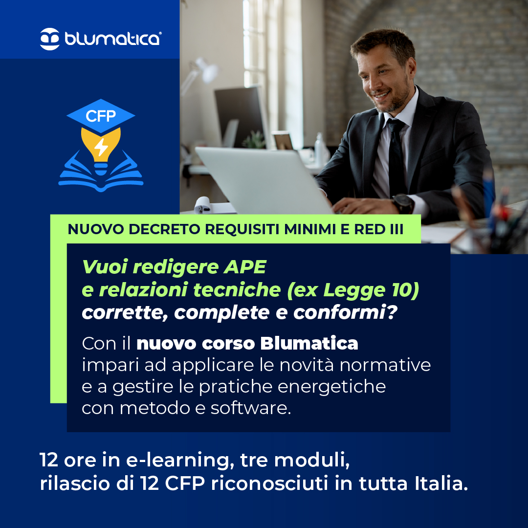 Blumatica Software Edilizia e Sicurezza Facebook ad from Aug 3, 2026