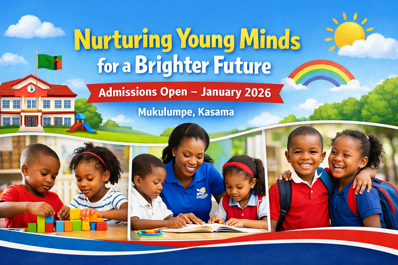 Mukulumpe Academy Facebook ad: Mukulumpe Academy is a learner-centred pre-primary school…