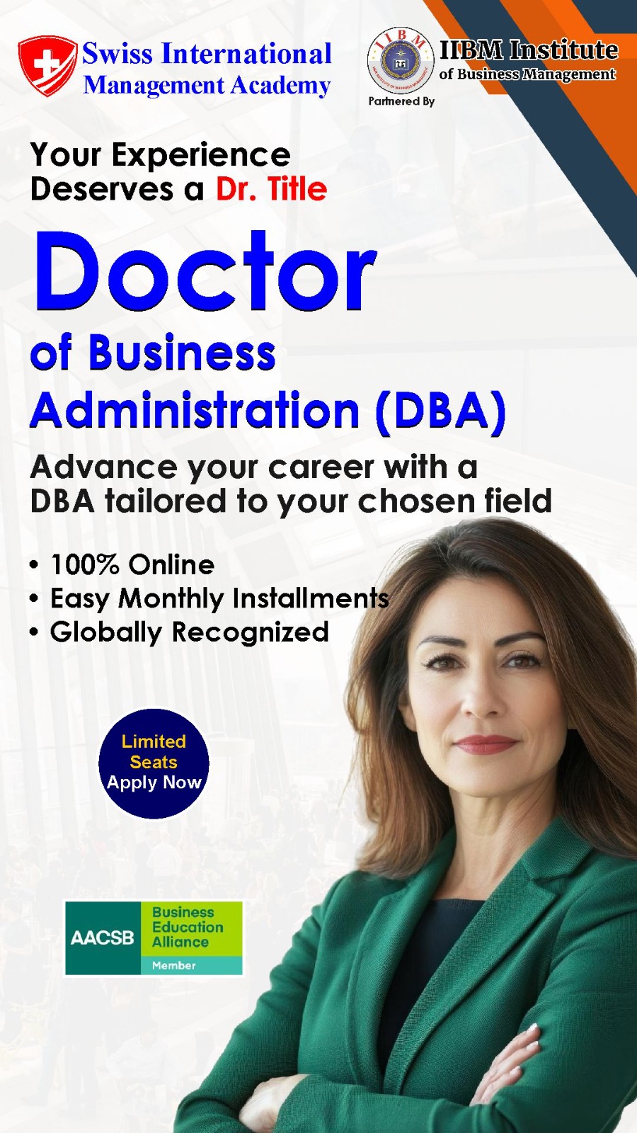 IIBM Institute of Business Management - Doctor of Business Administration Facebook ad