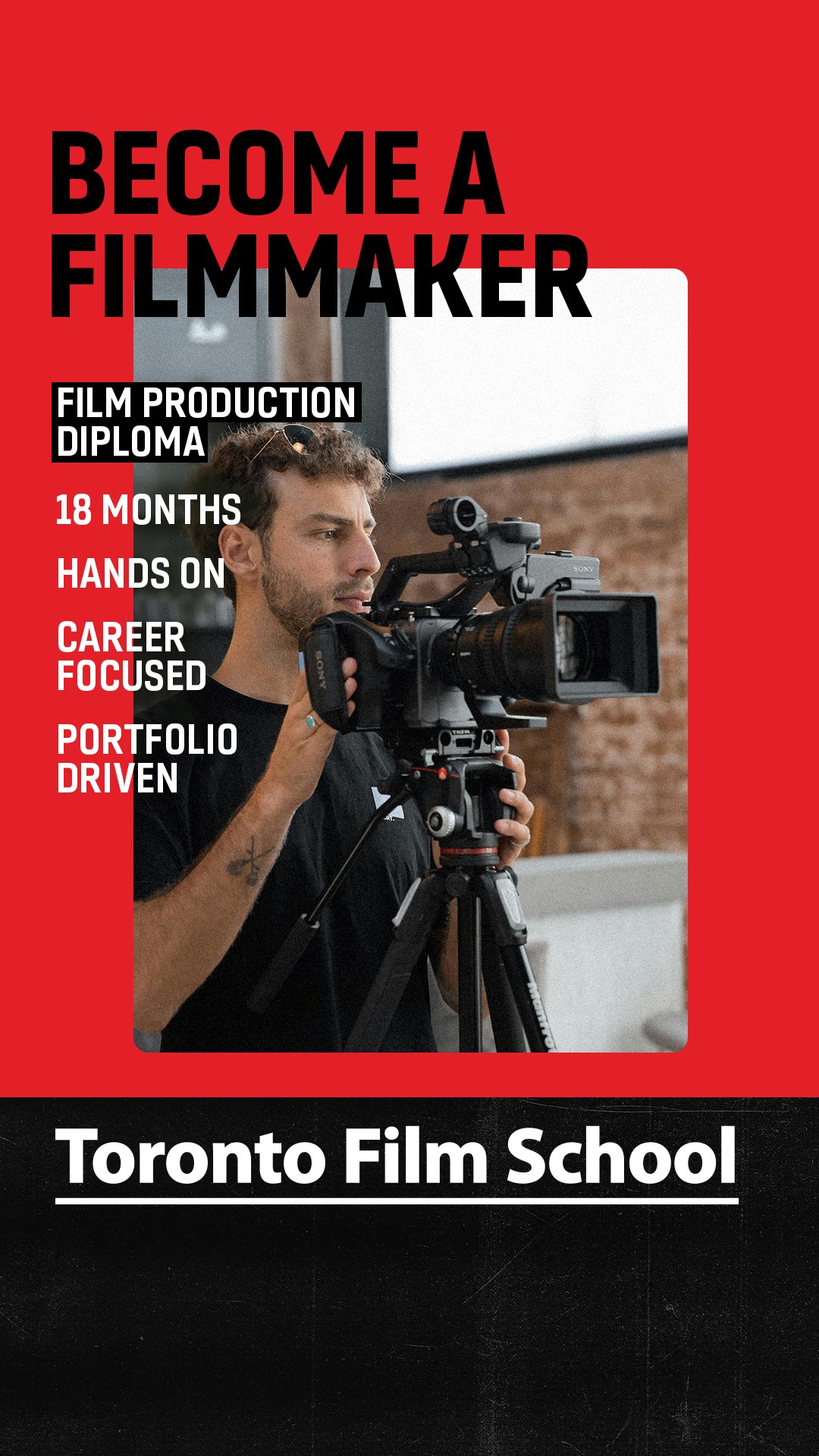 Toronto Film School Facebook ad from Mar 12, 2026