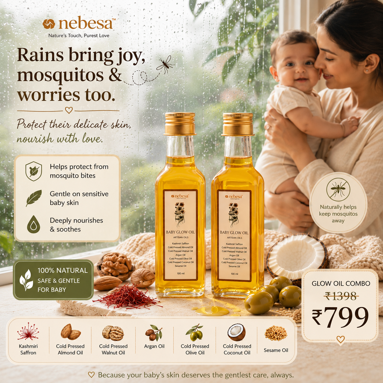 Nebesa Organic Skincare Facebook ad