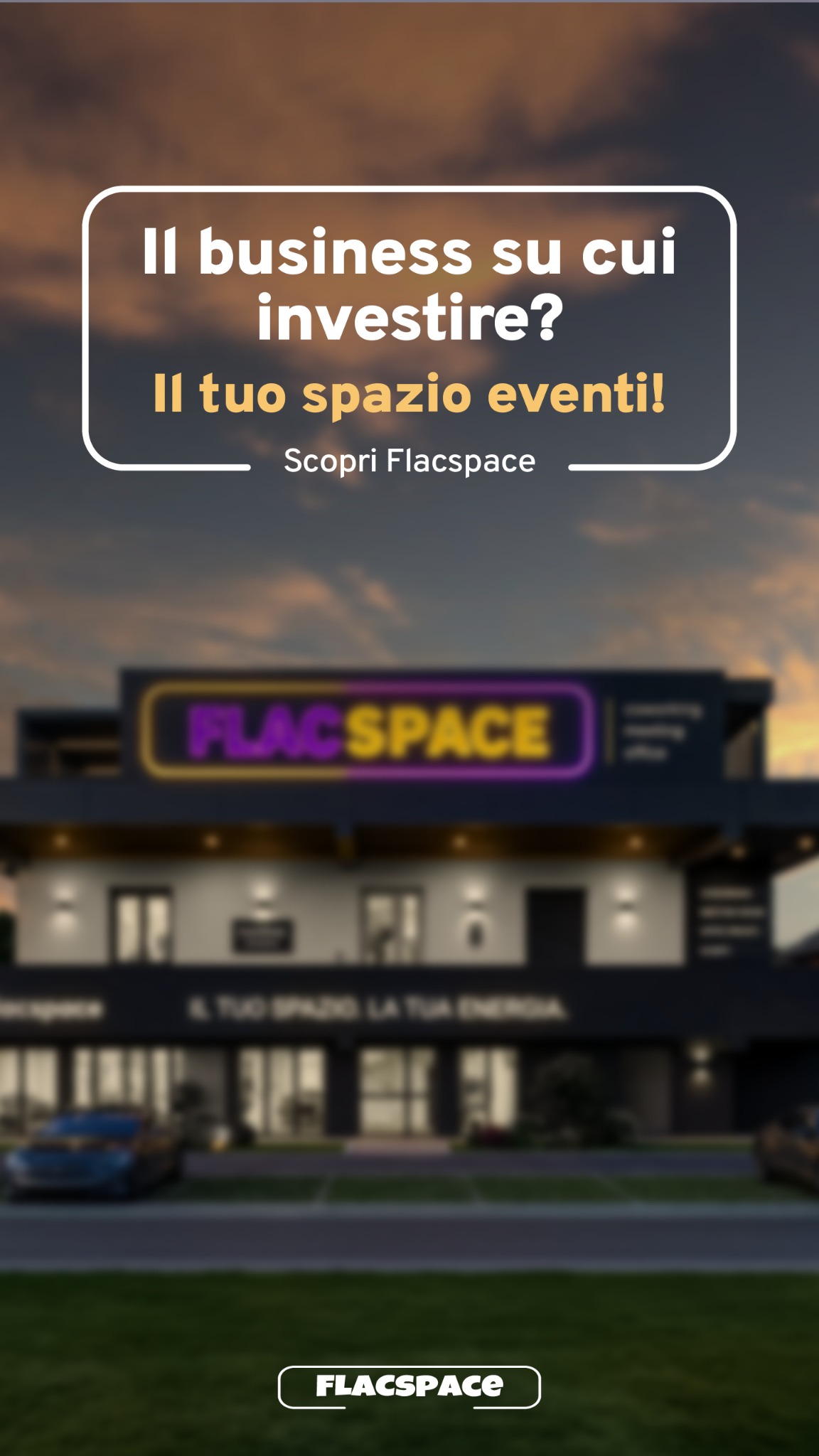 Flacspace Italia Facebook ad from Jul 27, 2026