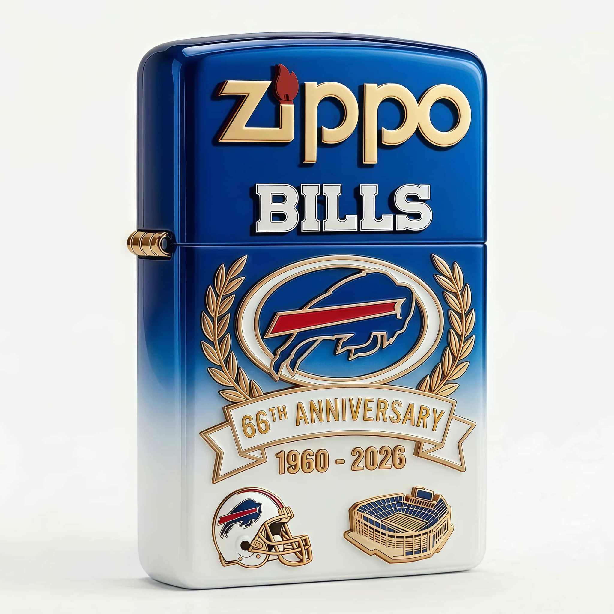 Museshi Facebook ad: Buffalo Bills 66th Anniversary Zippo Lighter