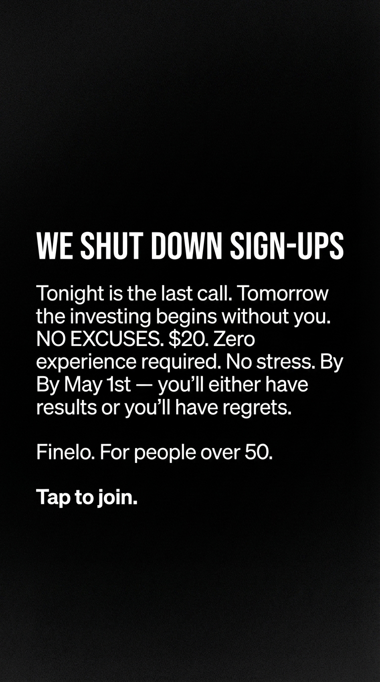 Finelo Facebook ad: Start Now!
