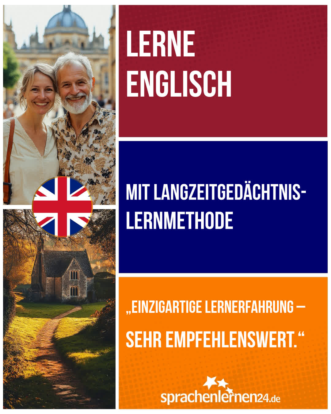 Sprachen lernen in 17 Minuten am Tag	 Facebook ad
