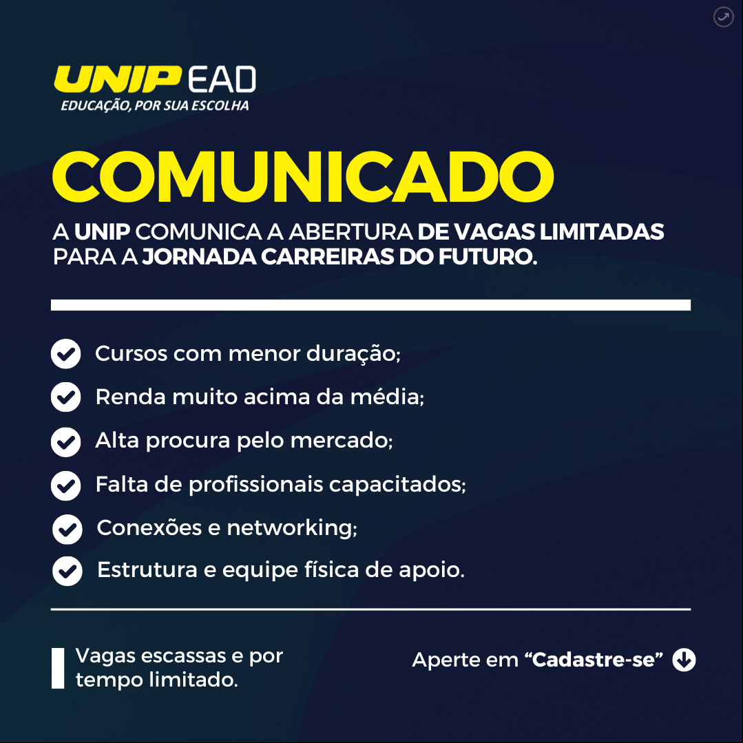 Unip EAD - Polo São Roque Facebook ad: Vagas para graduação e pós de baixo custo em São Roque