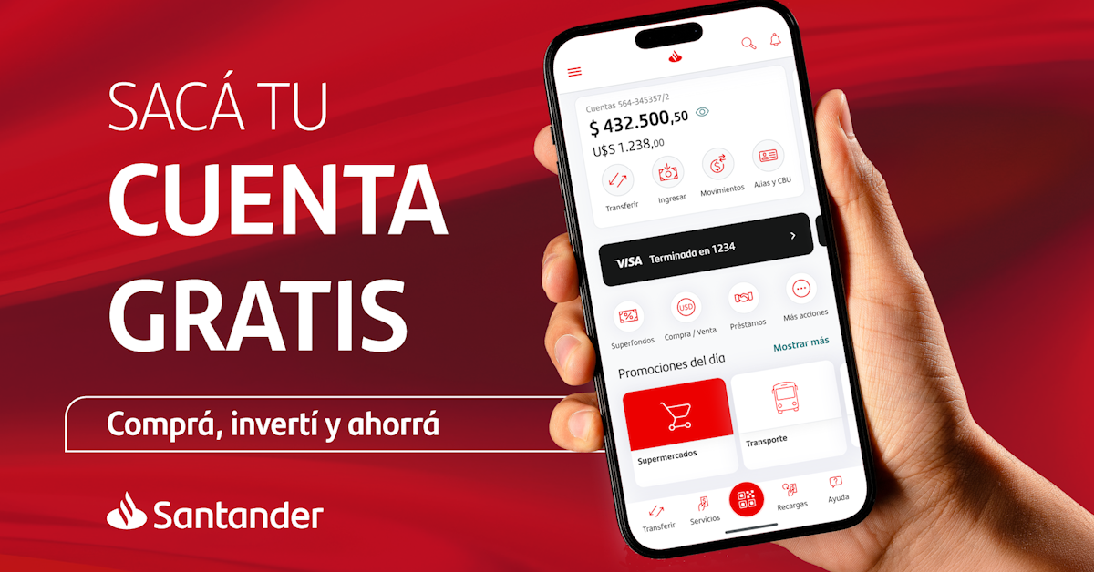 Santander Argentina Facebook ad