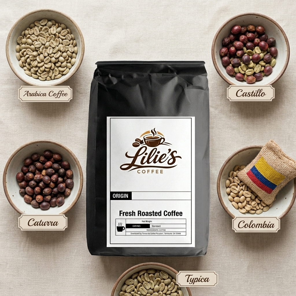 Loyaltie Facebook ad: A bright, balanced Colombia cup, Lilie's Coffee's Single…