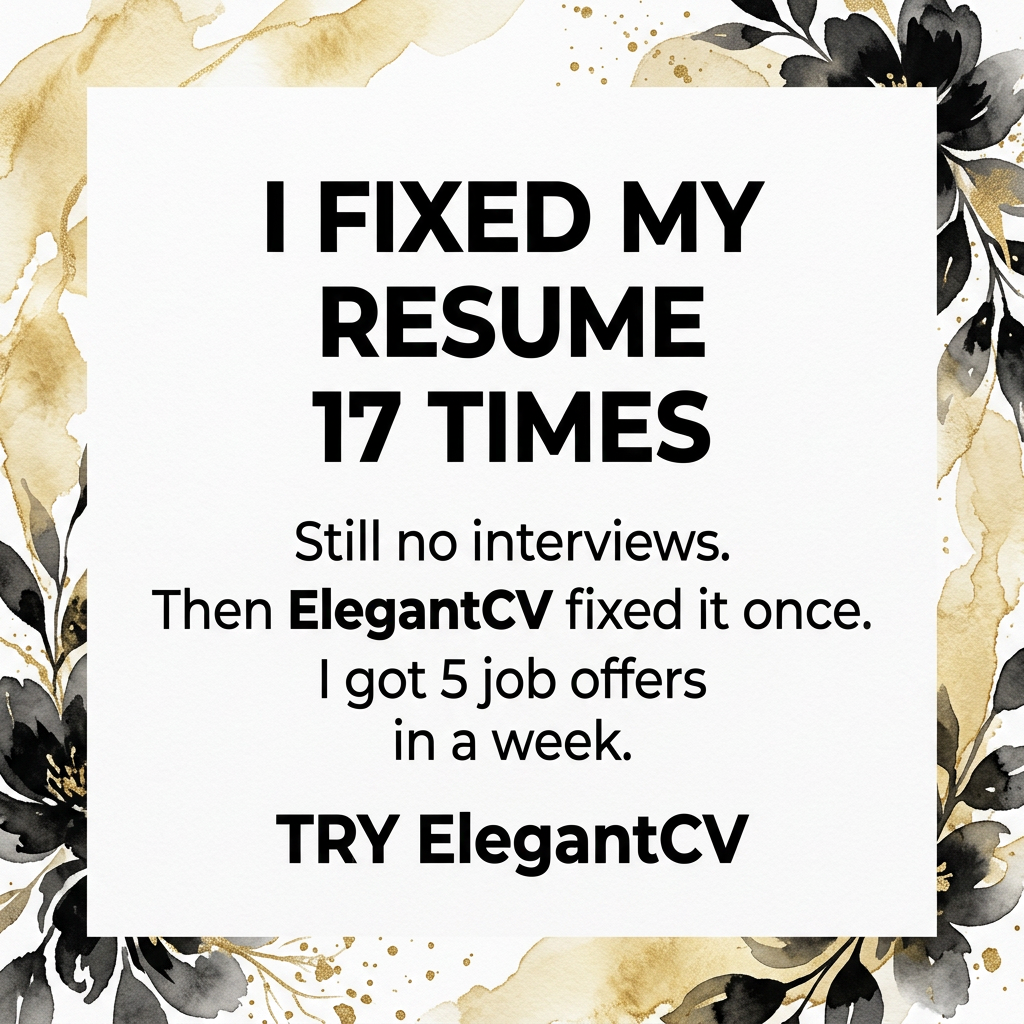Elegant CV Facebook ad