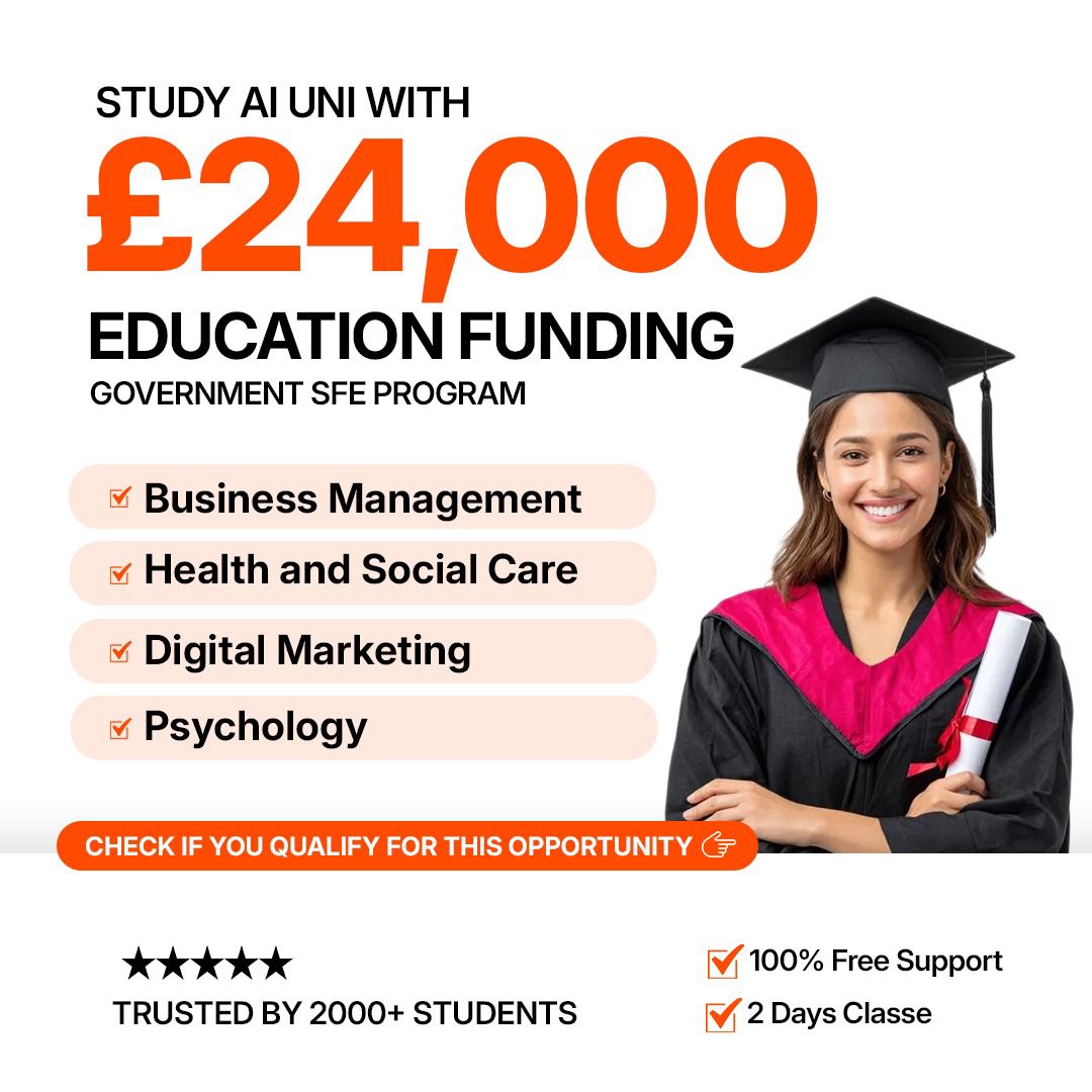 Earn UK Degree Facebook ad: Fund £22k