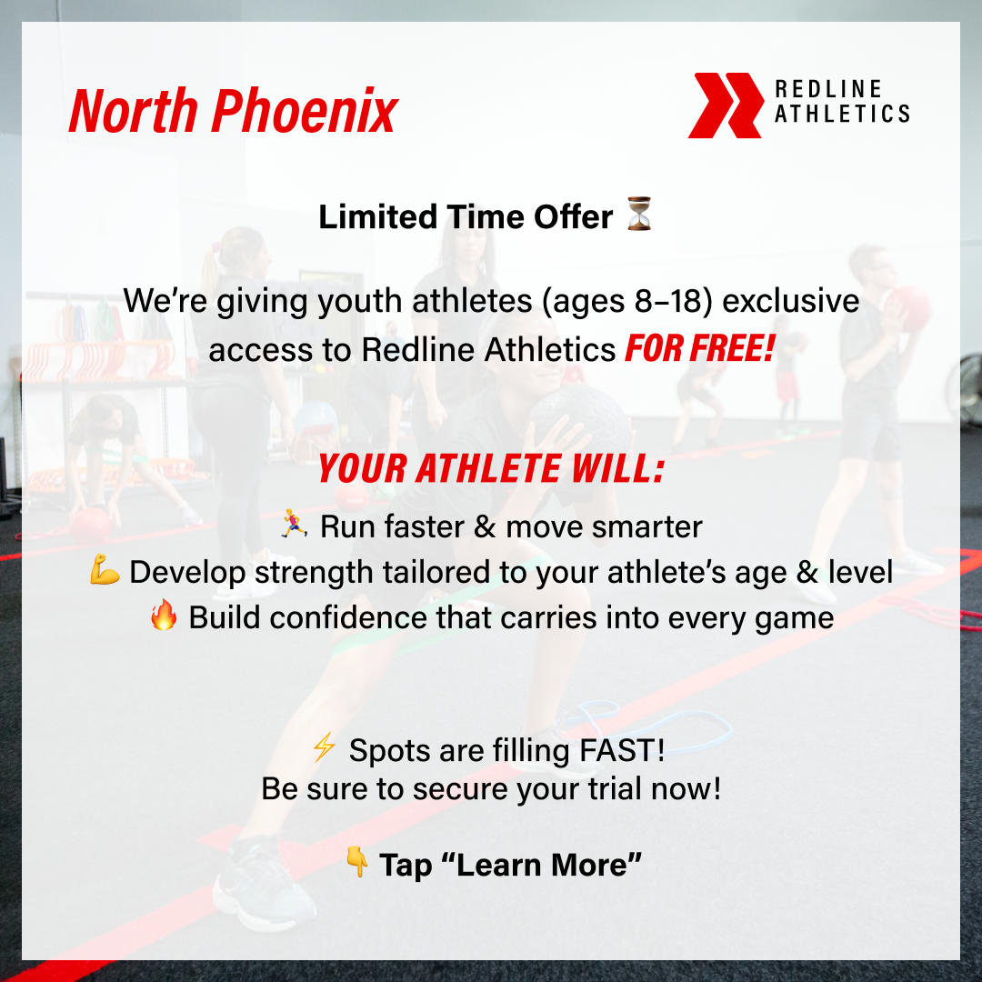 Redline Athletics North Phoenix Facebook ad: Claim Free Trial at Redline North Phoenix