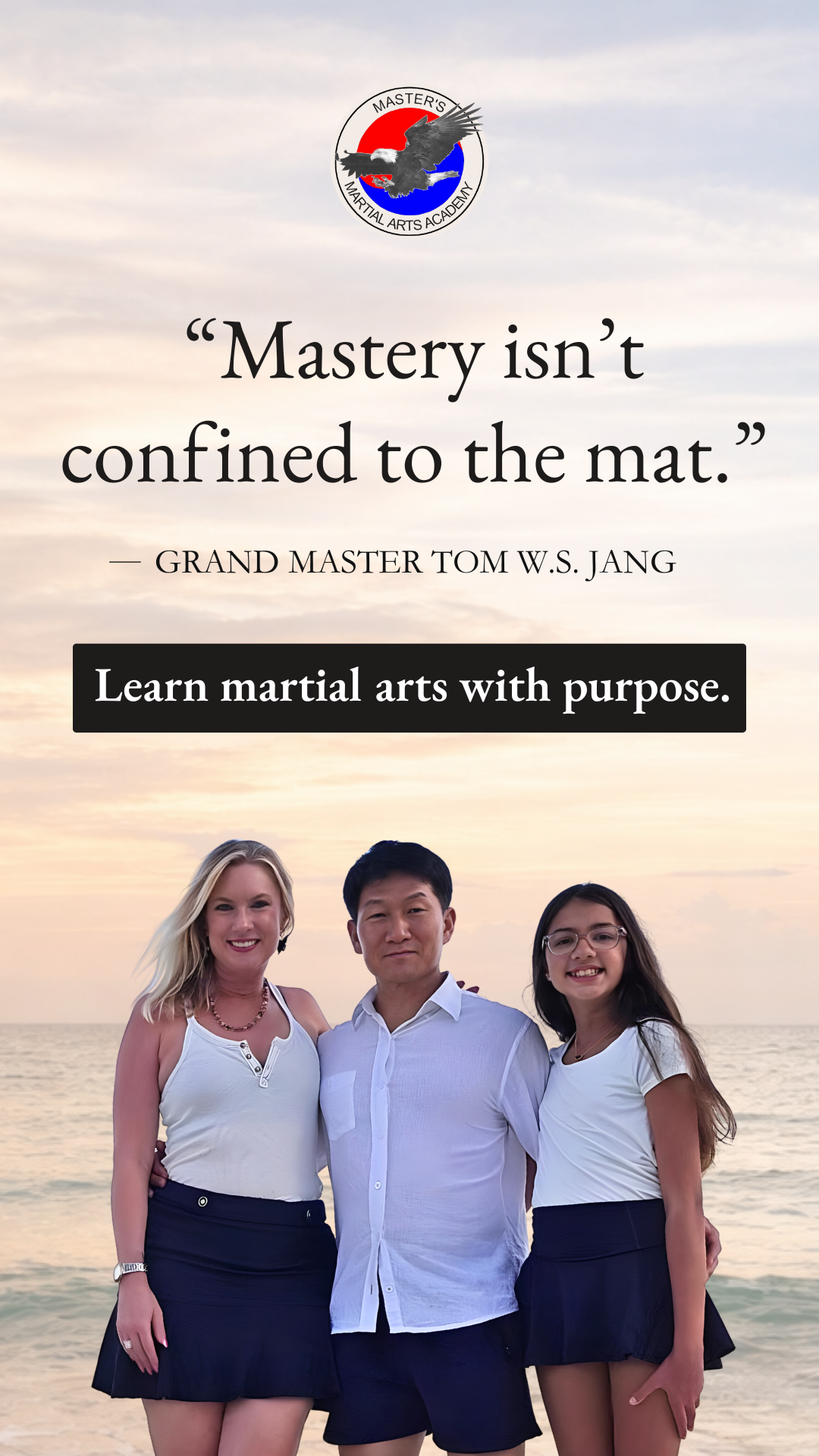 Master's Taekwondo Academy Facebook ad from Mar 9, 2026