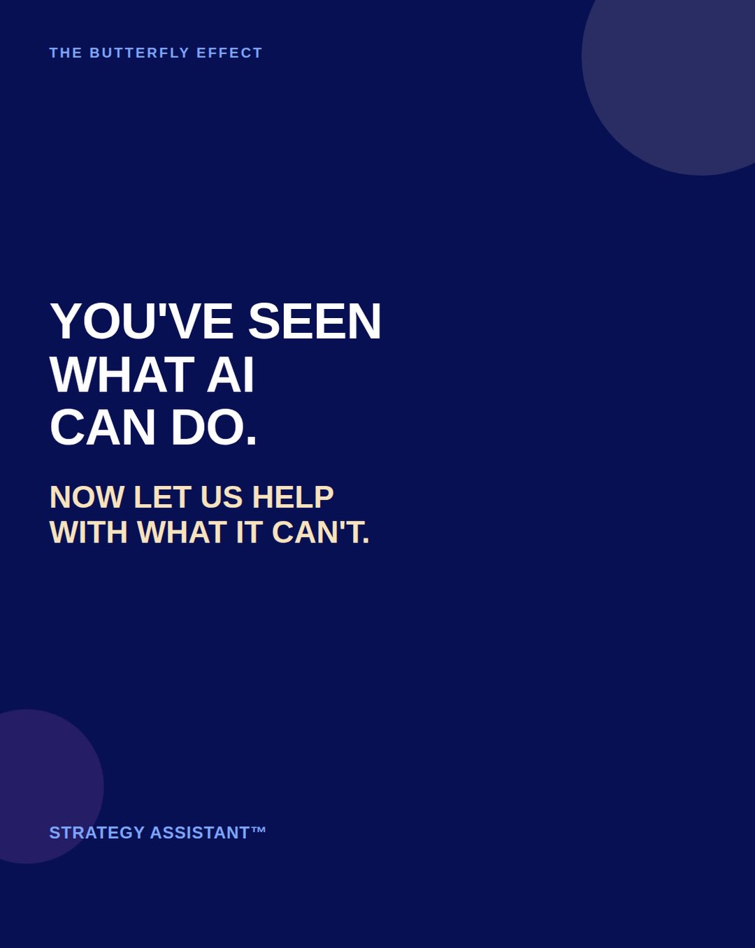 strategyassistant Facebook ad: You’ve seen what AI can do.