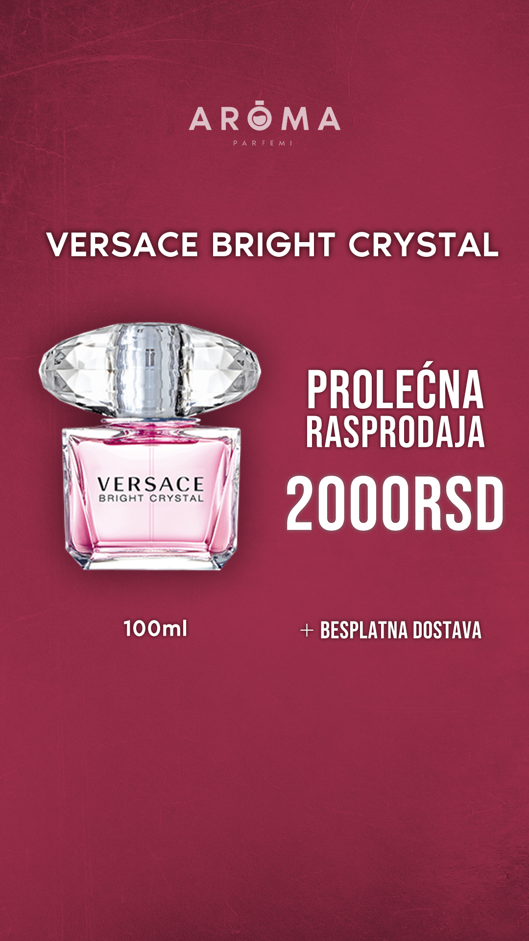 Aroma Parfemi RS Facebook ad: Prolećna rasprodaja