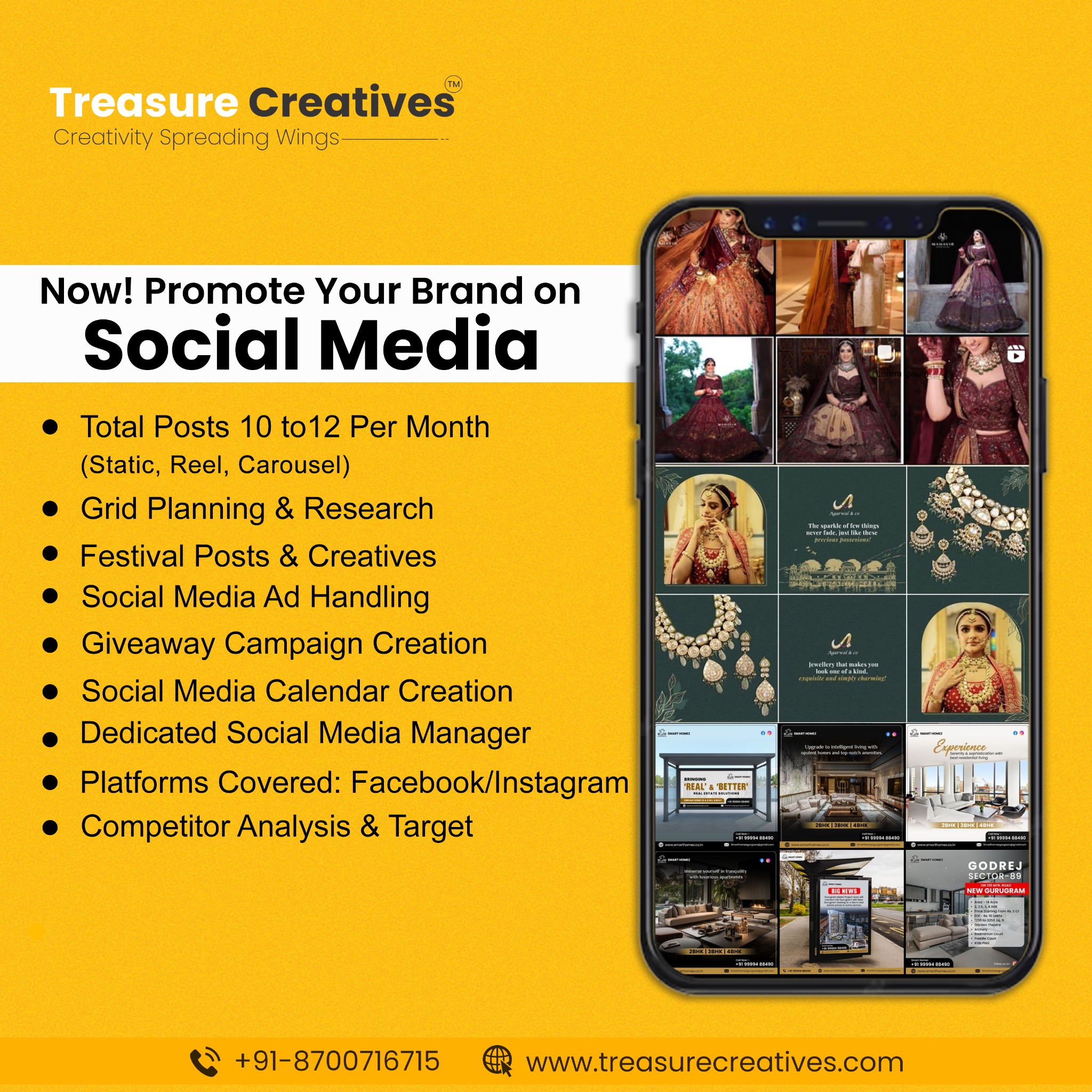 Treasure Creatives Facebook ad: Stuck at 1k Followers? We Have the Fix!