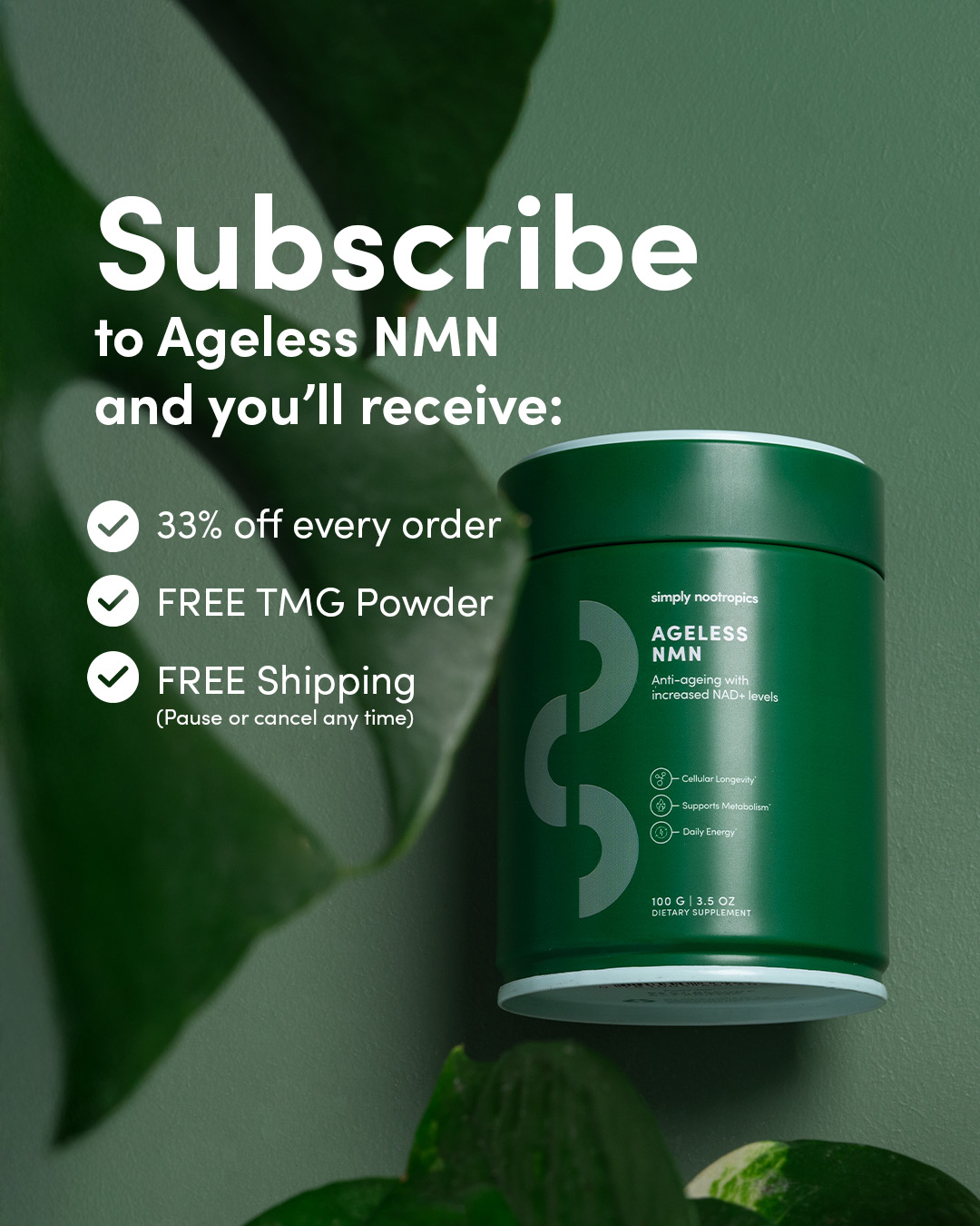 Simply Nootropics Facebook ad