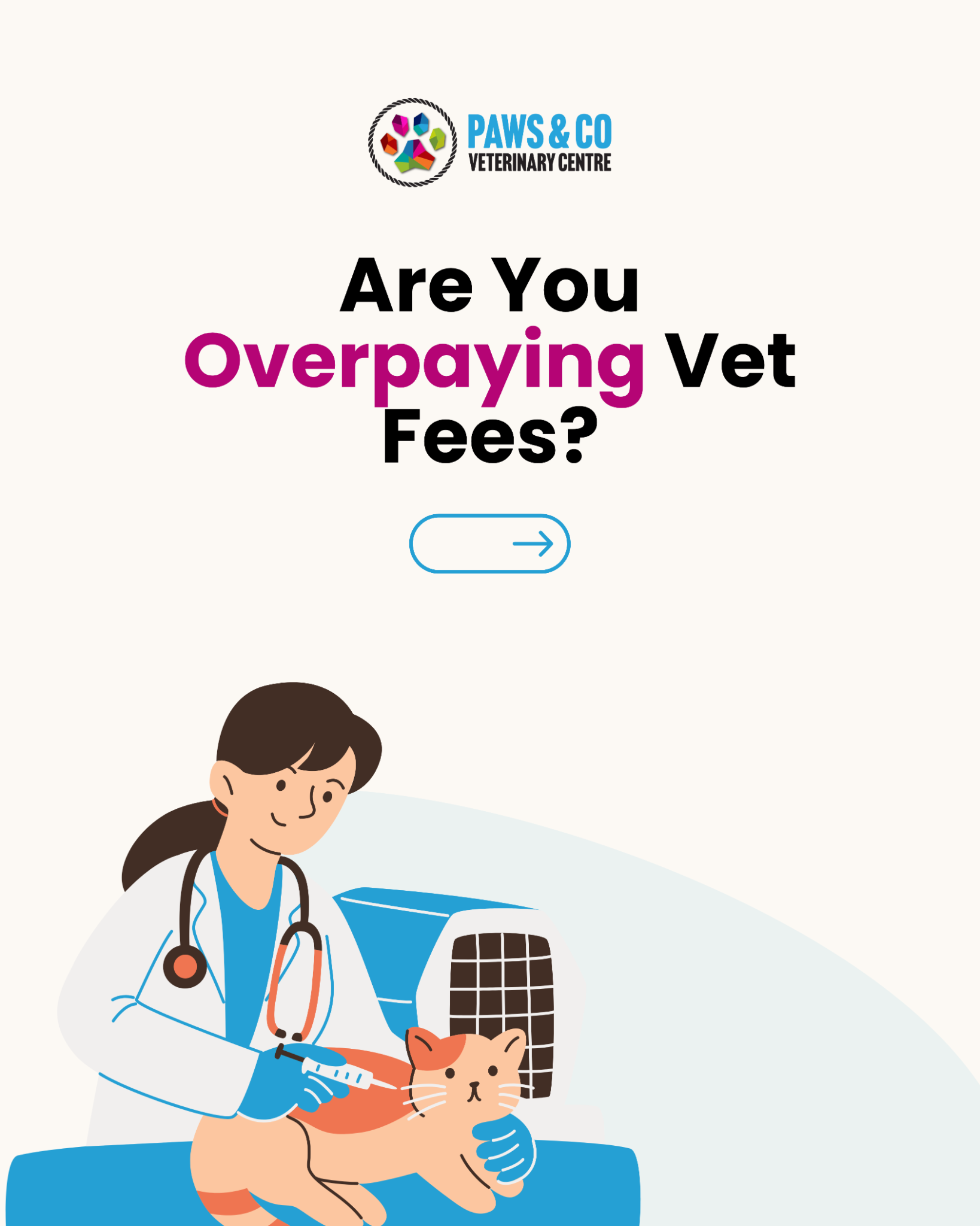 Paws & Co Veterinary Centre Facebook ad: At Paws & Co Veterinary Centre, we’re your…