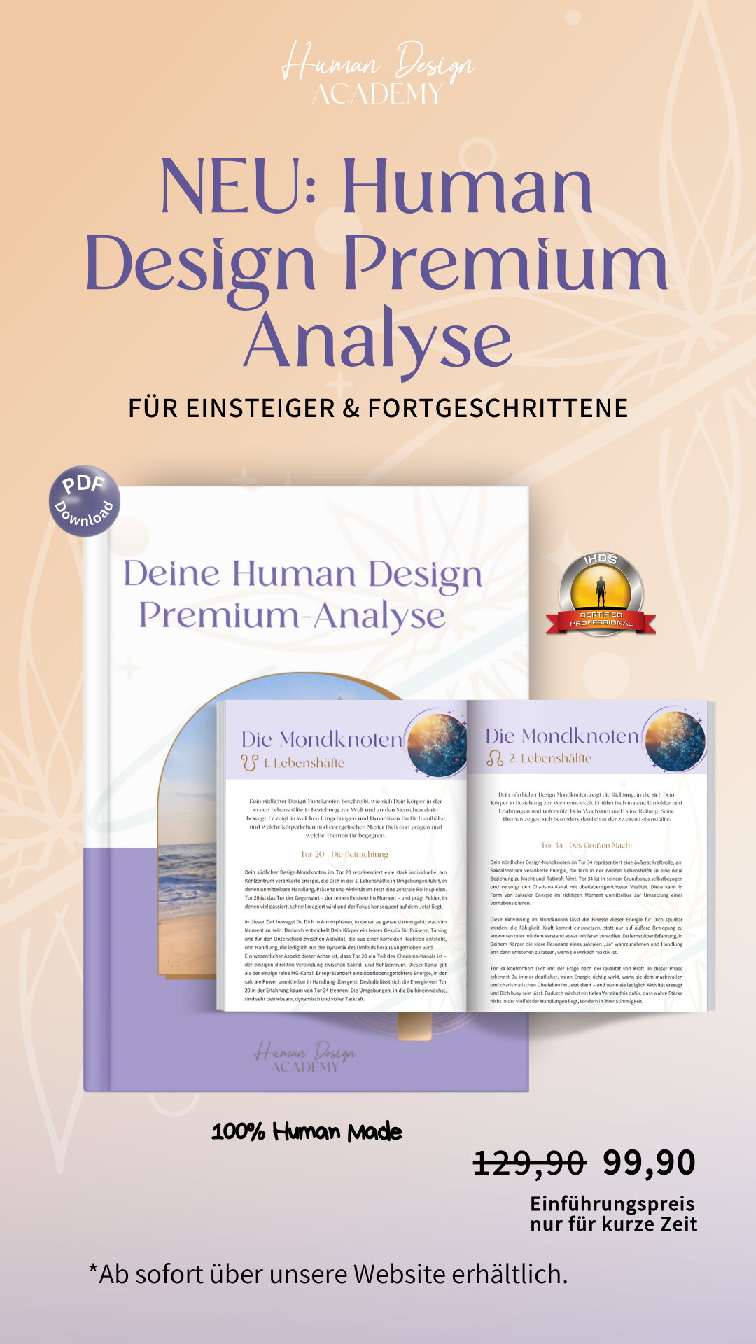 Human Design Academy Deutschland Facebook ad from Jan 5, 2026