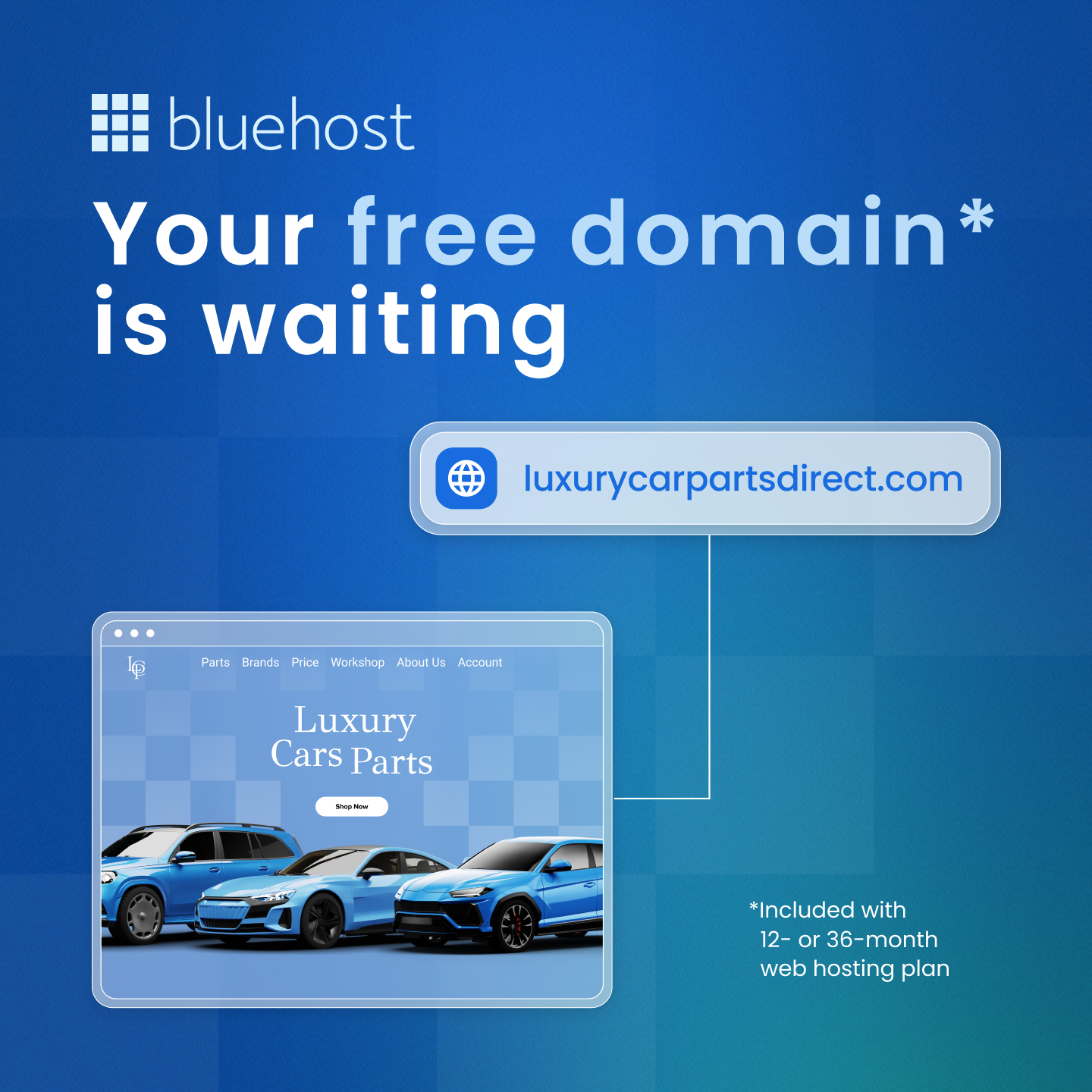 Bluehost Facebook ad: Claim Yours Now