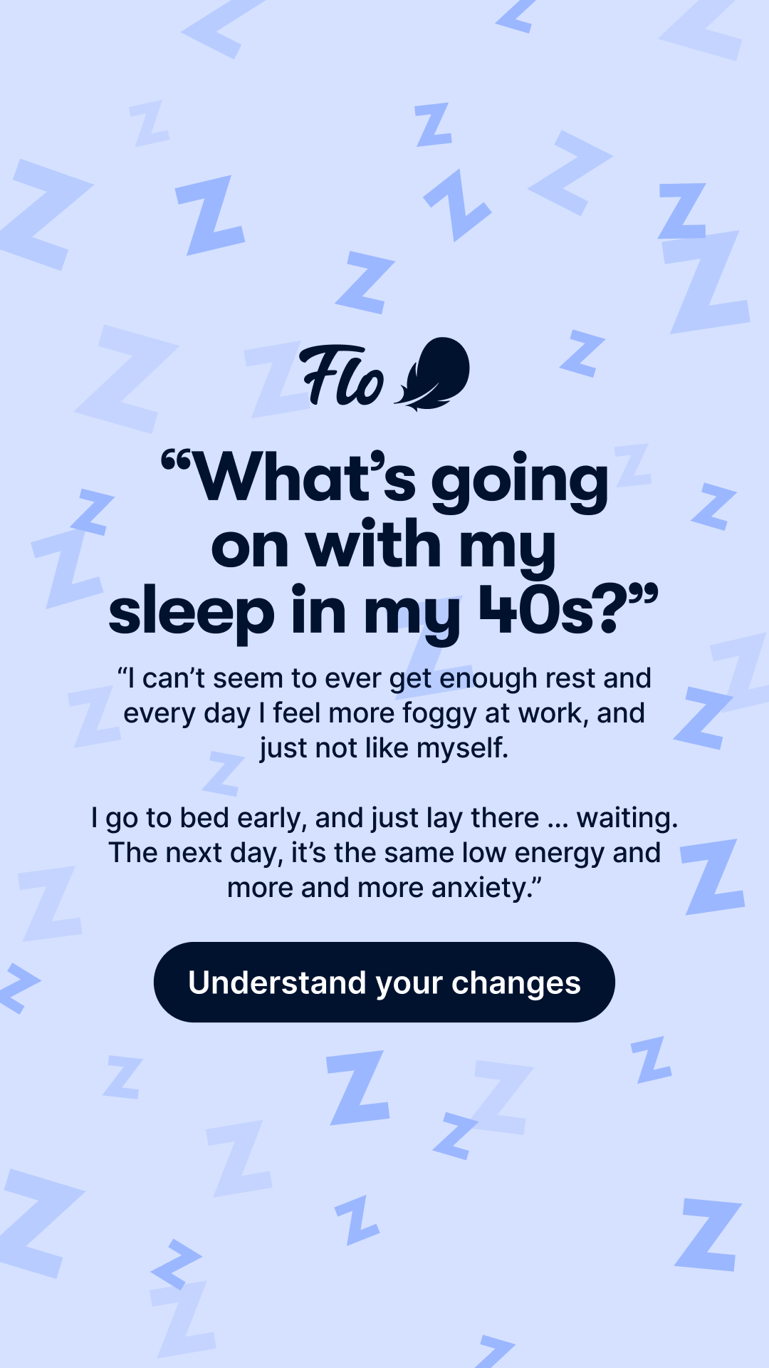 Flo Health App Facebook ad: Try Flo and never look back