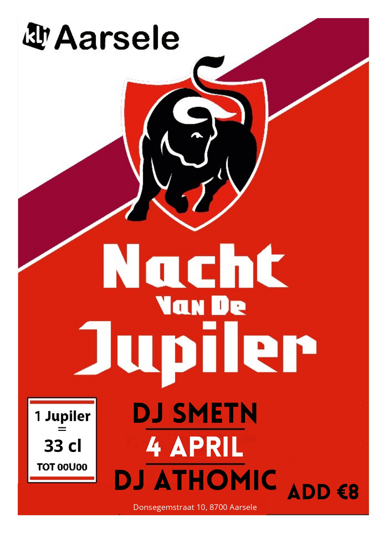 KLJ Aarsele Facebook ad: Nacht van de Jupiler 2026
