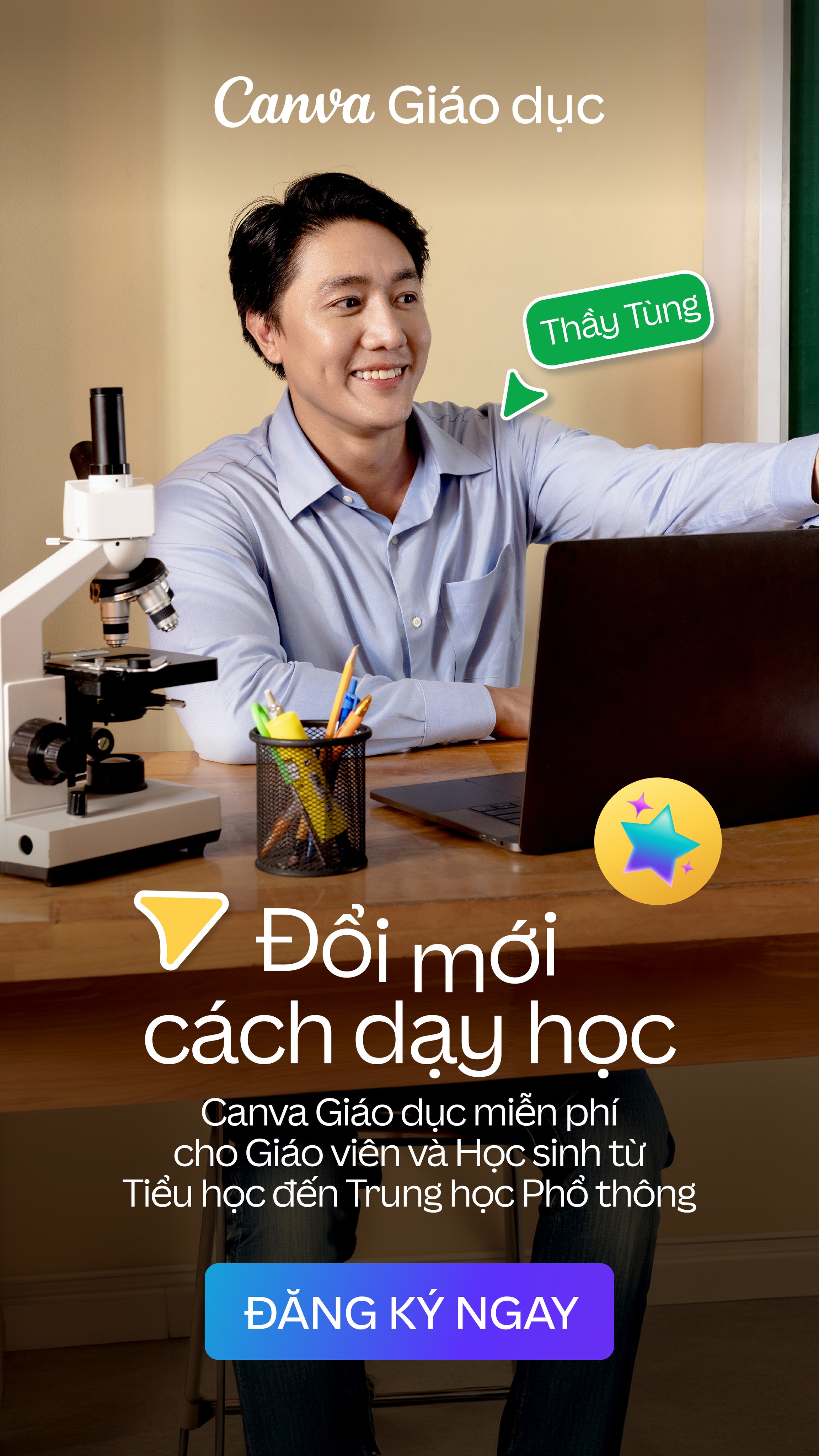 Canva Vietnam Facebook ad: Đăng ký Canva Giáo dục miễn phí