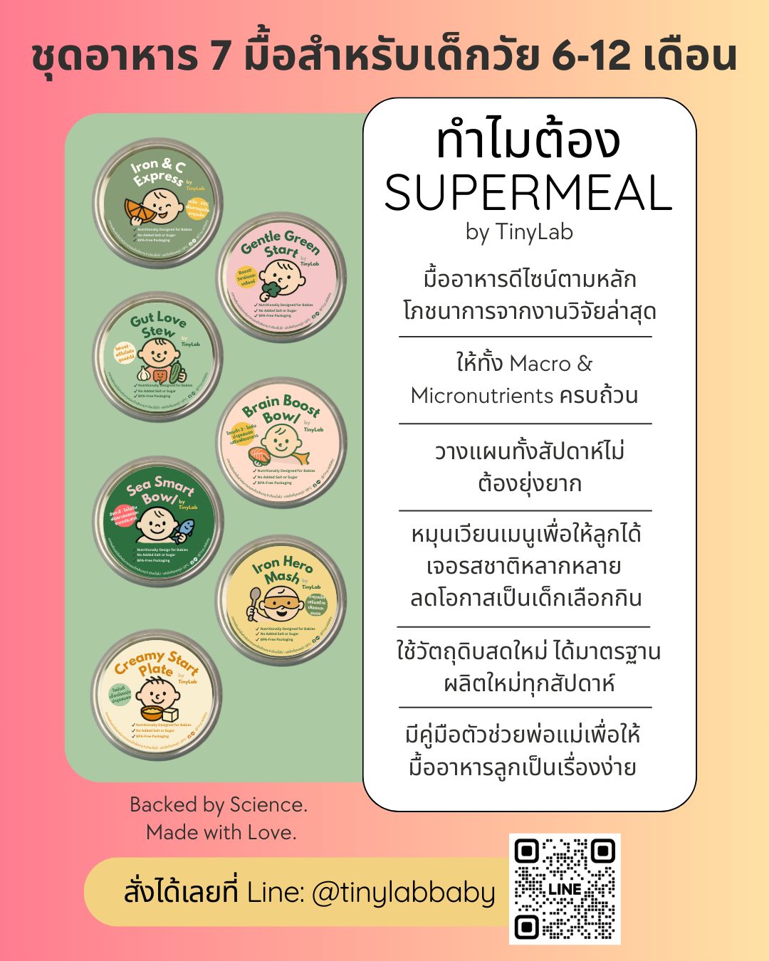 TinyLab เลือกอาหารที่ดีที่สุดให้ลูก Facebook ad