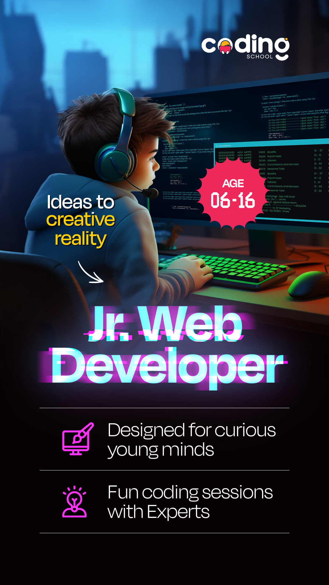 Coding School Facebook ad