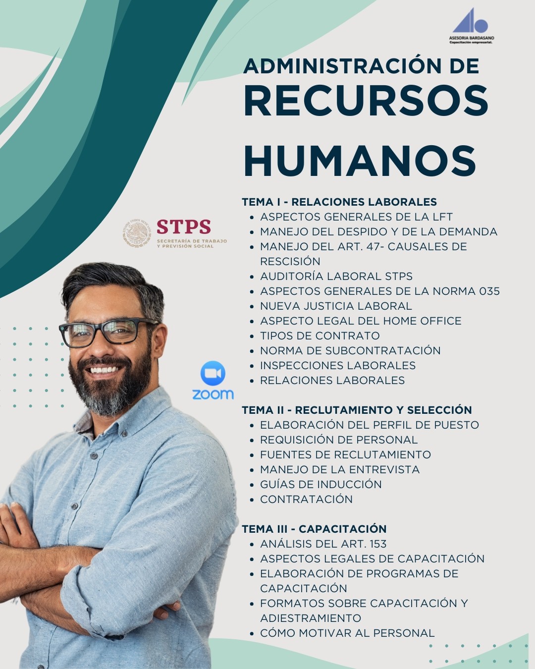 Asesoría Bardasano Facebook ad: Curso en línea: Administración de Recursos Humanos