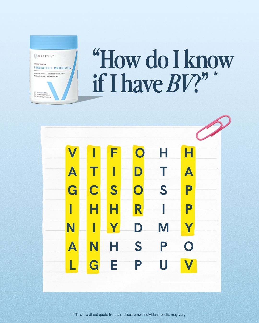Happy V Facebook ad