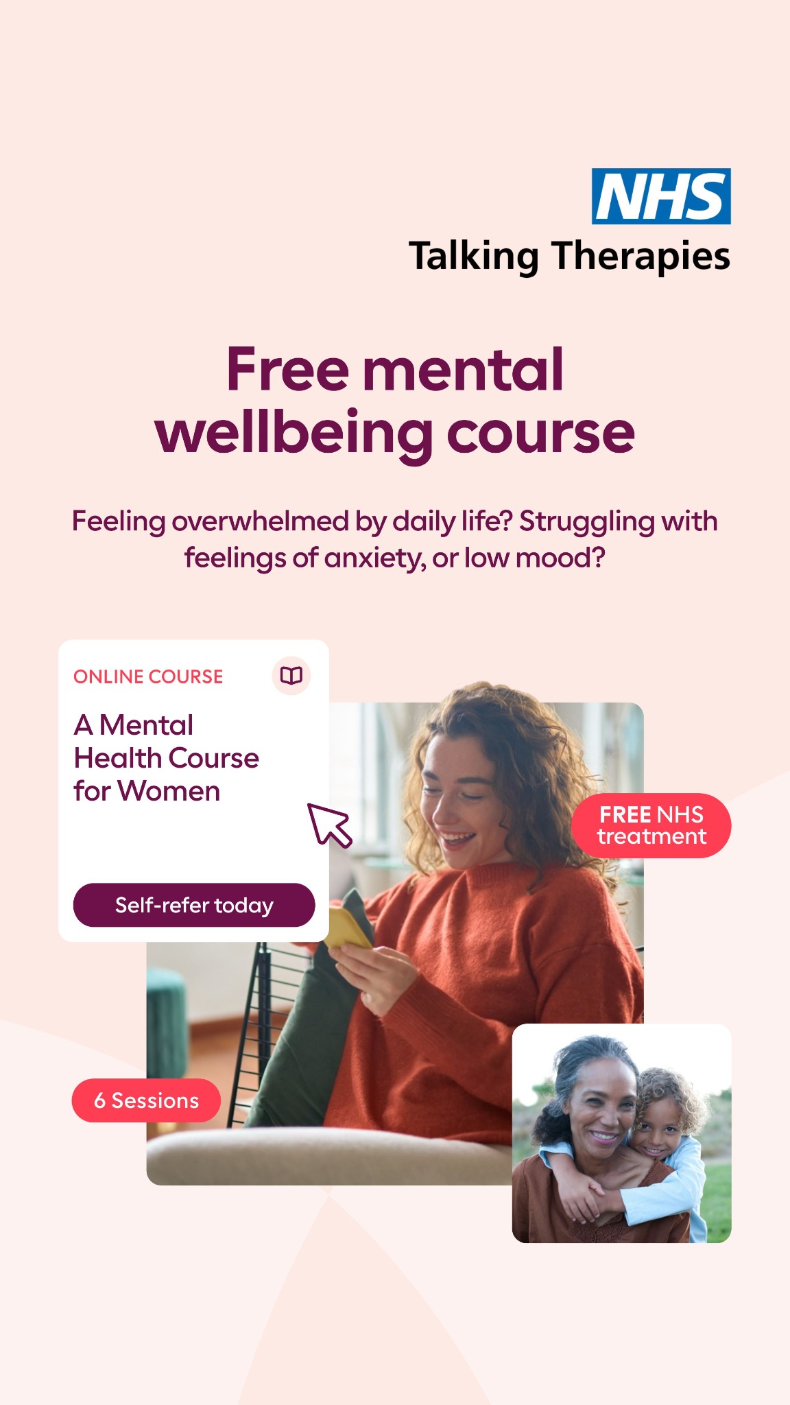 NHS Talking Therapies by Vita Health Group Facebook ad