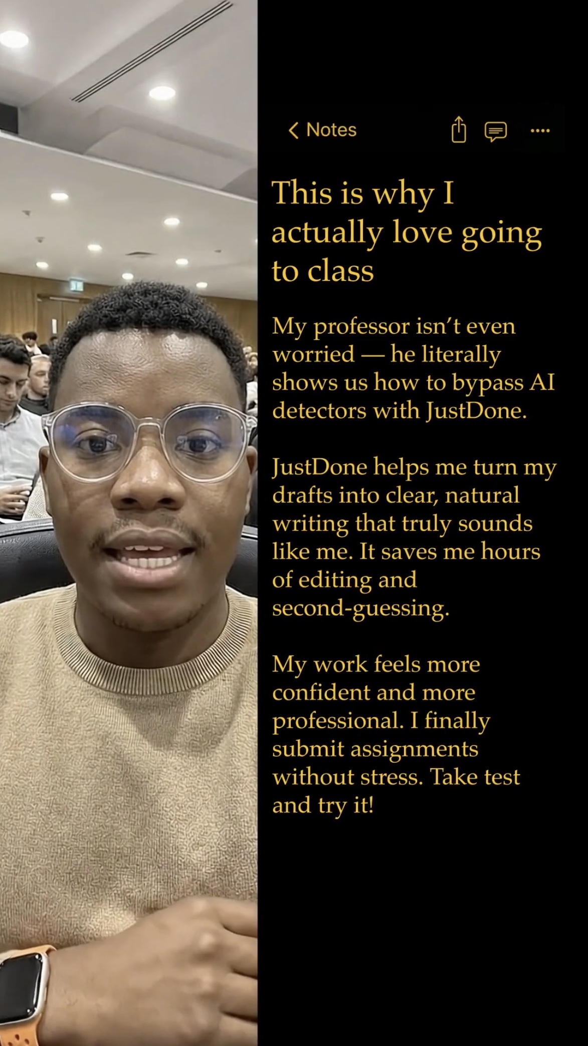 JustDone Facebook ad