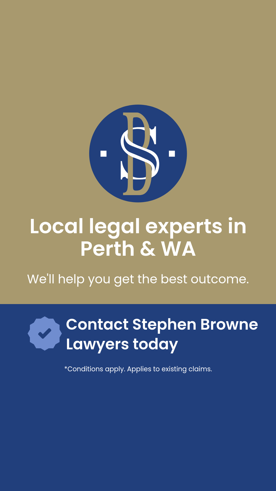 Stephen Browne Lawyers Facebook ad from Nov 25, 2025