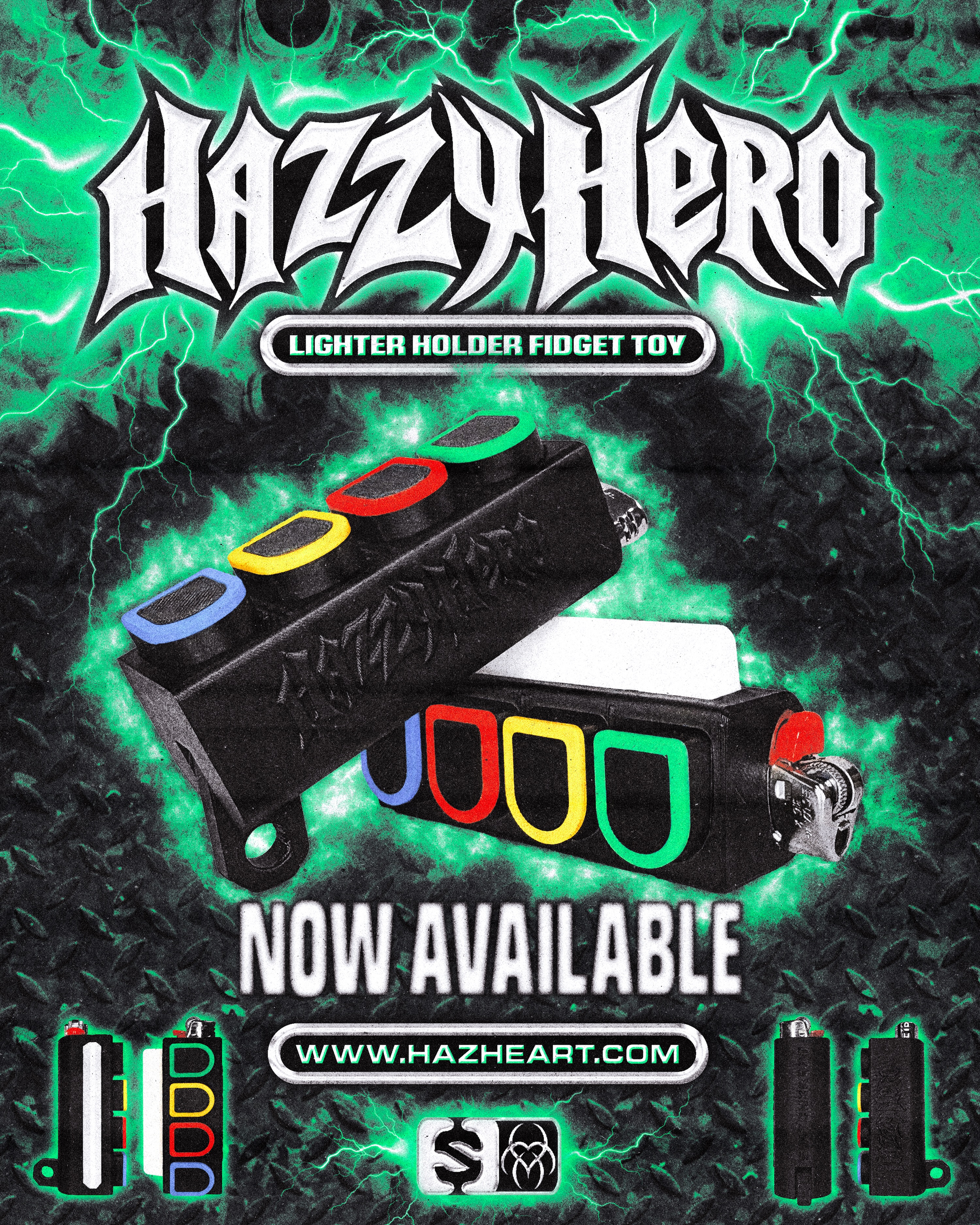 Hazheart Facebook ad: Hazzy Hero - Lighter Holder Fidget Toy