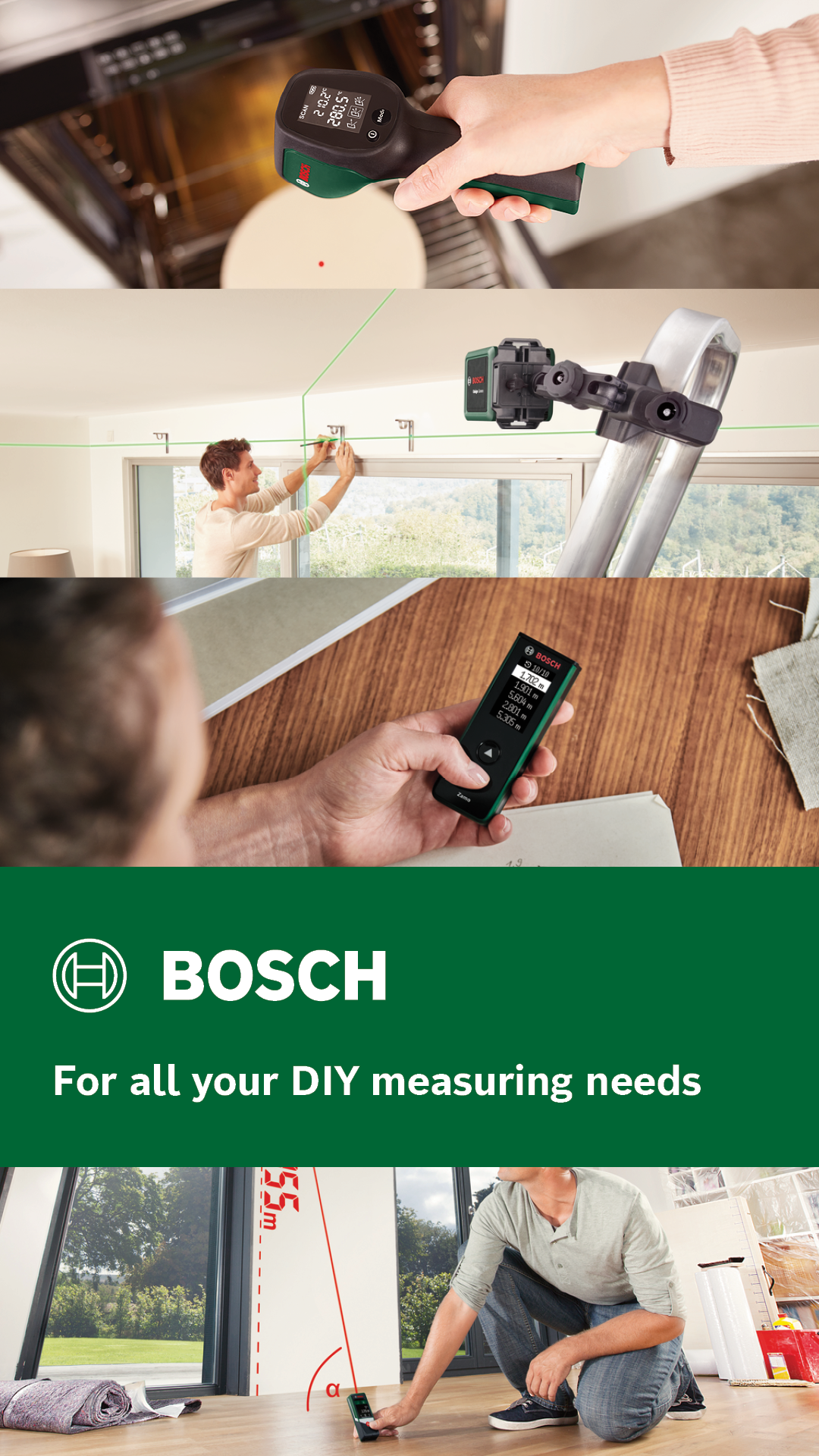 Bosch DIY Power Tools Australia and New Zealand Facebook ad: Measure smarter, not harder Whether it’s a weekend…