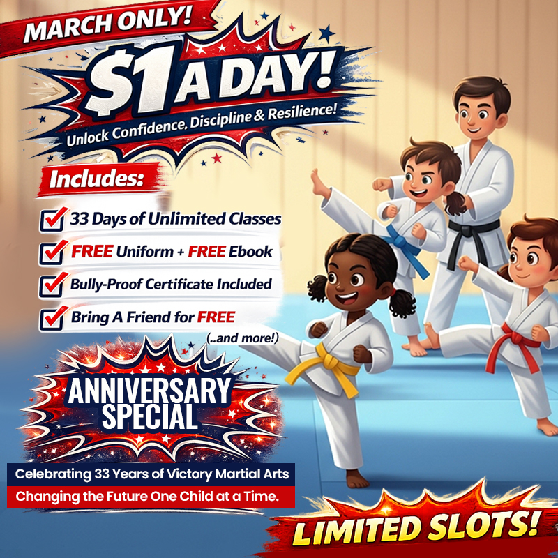 Victory Martial Arts Facebook ad from Mar 5, 2026
