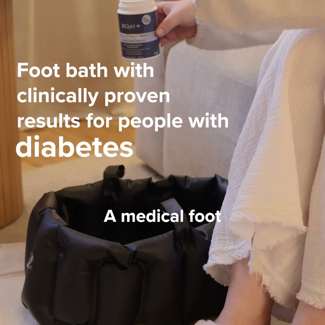 BIOpH+ Facebook ad: Medical foot care in 20 minutes.
