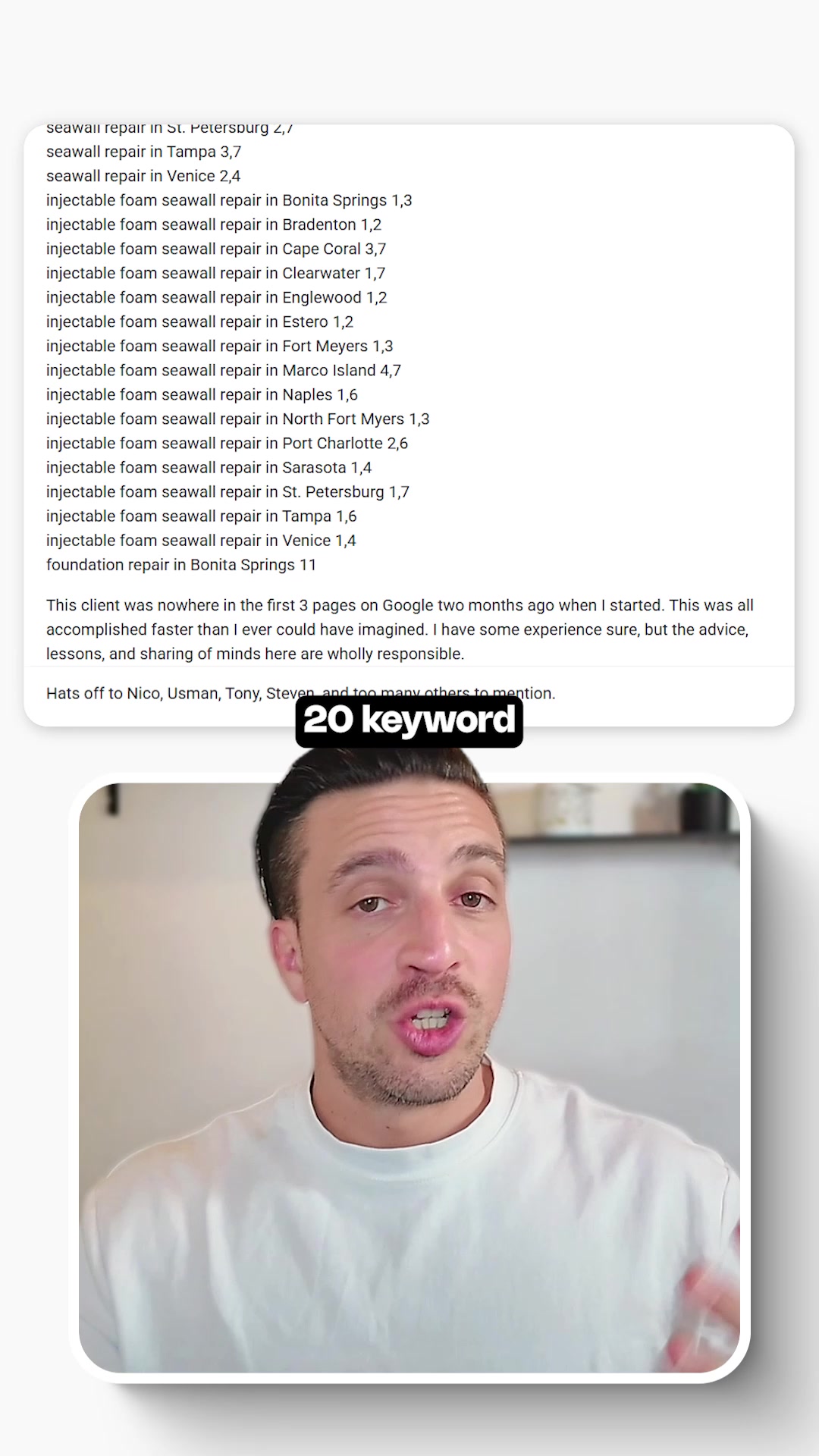 AI Ranking Facebook ad: 105 Organic Bookings. Zero Ads.