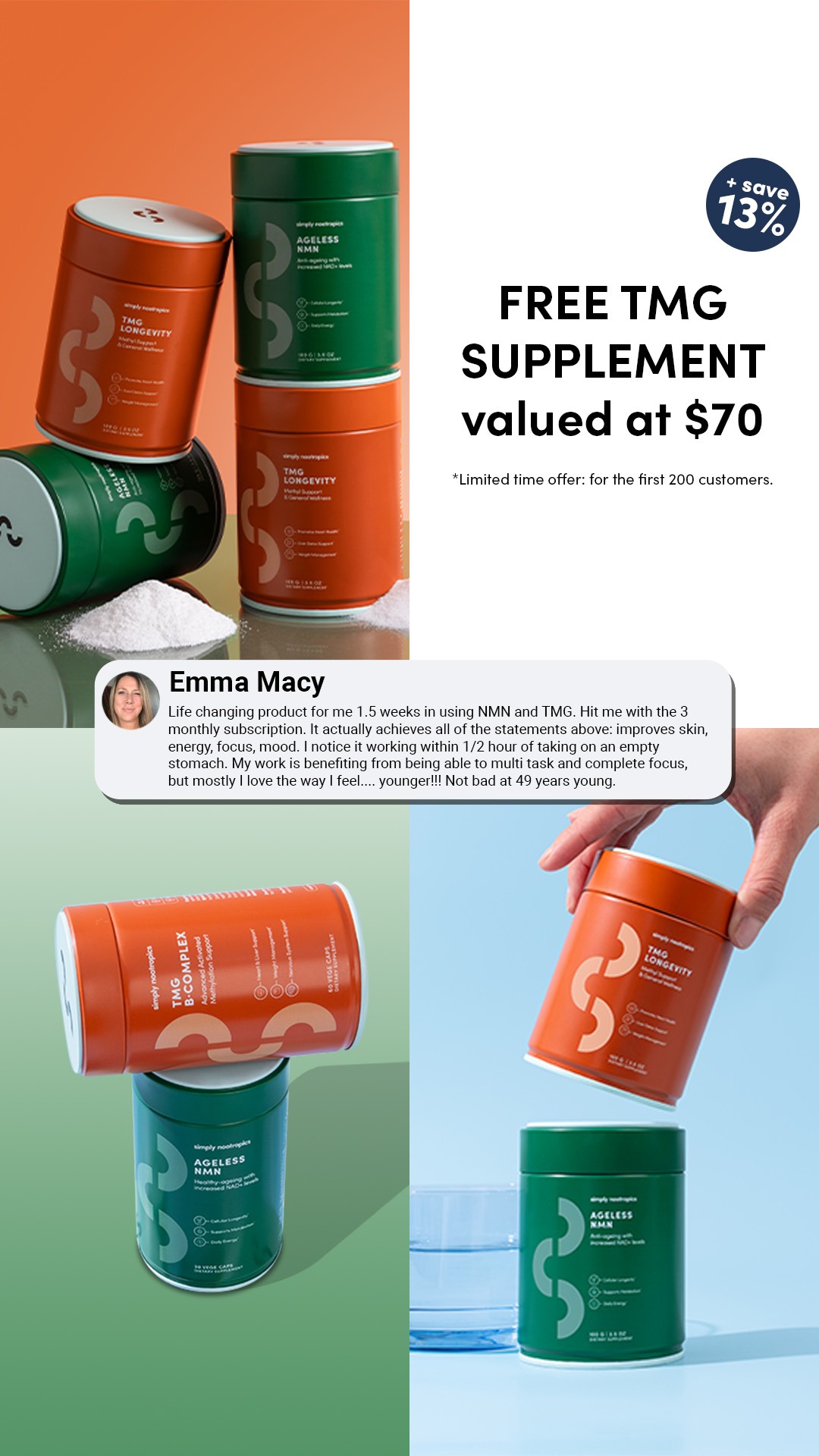 Simply Nootropics Facebook ad