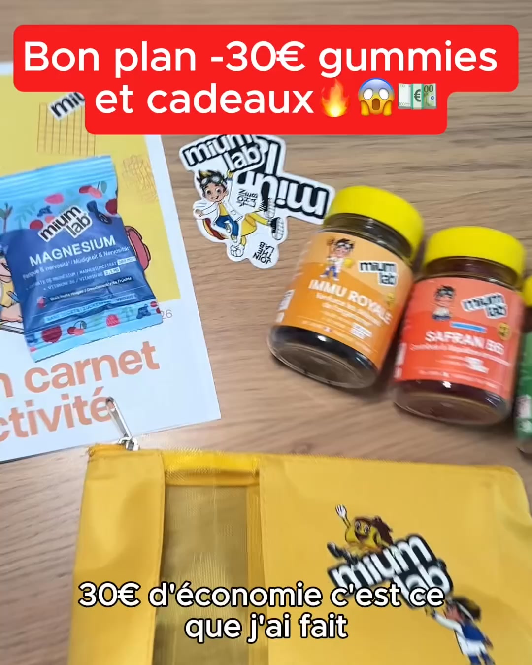 Mium Lab Facebook ad: 3 Cadeaux Offerts