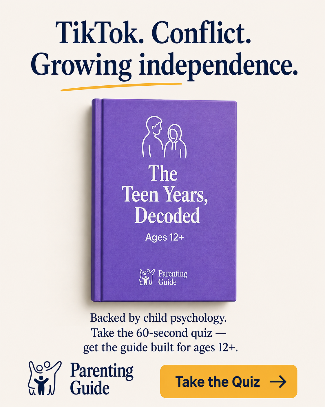 Parenting Guide Facebook ad: Parenting Hacks for Every Age