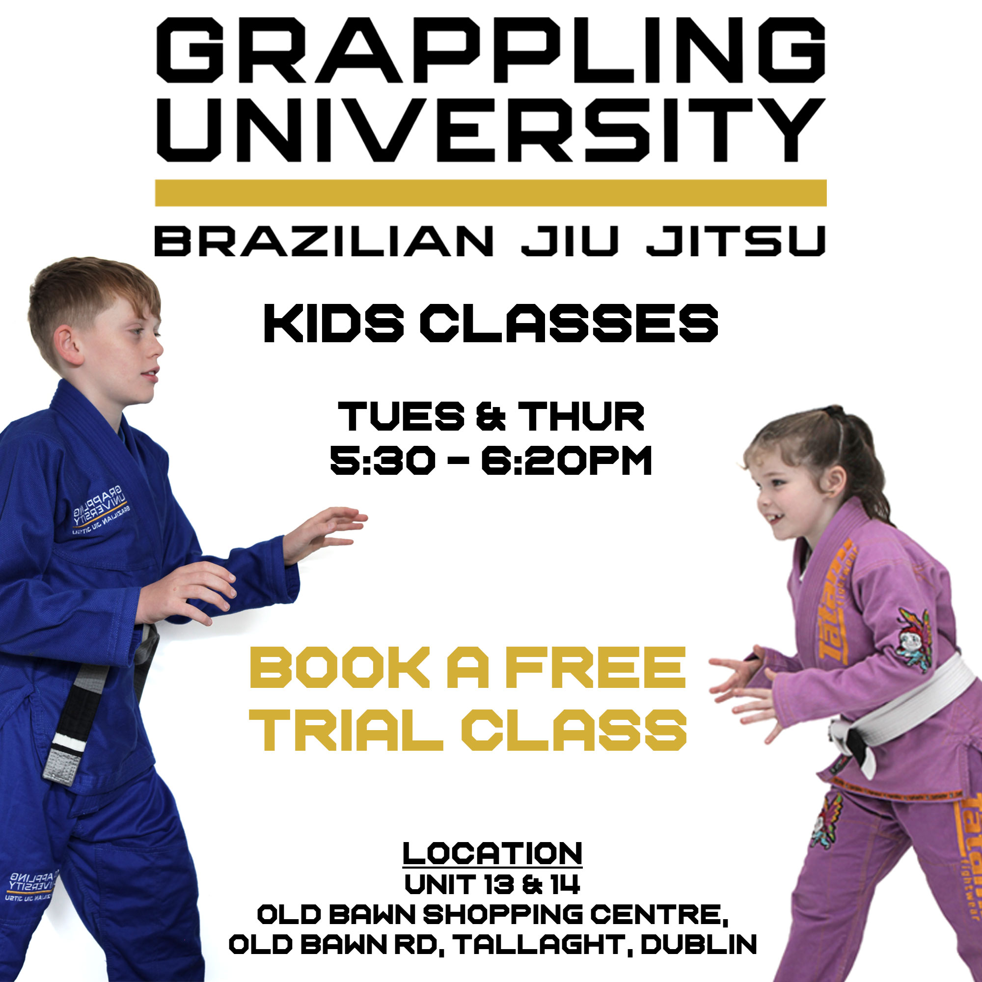 Grappling University - Brazilian Jiu Jitsu Facebook ad: Kids Classes - Grappling University BJJ