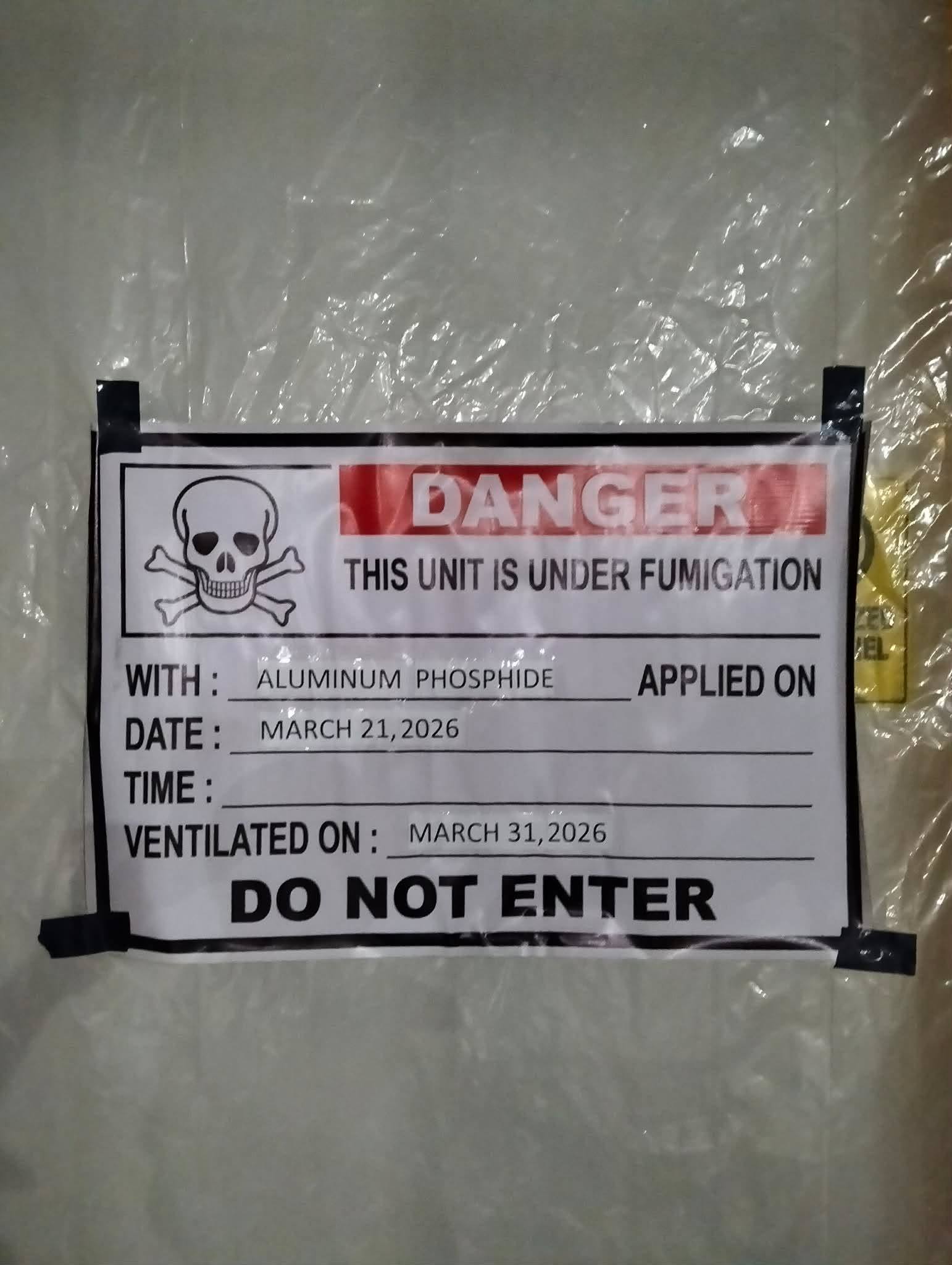 Triple 7 Extermination and Fumigation Services Facebook ad: Another successful fumigation service conducted by Triple 7…