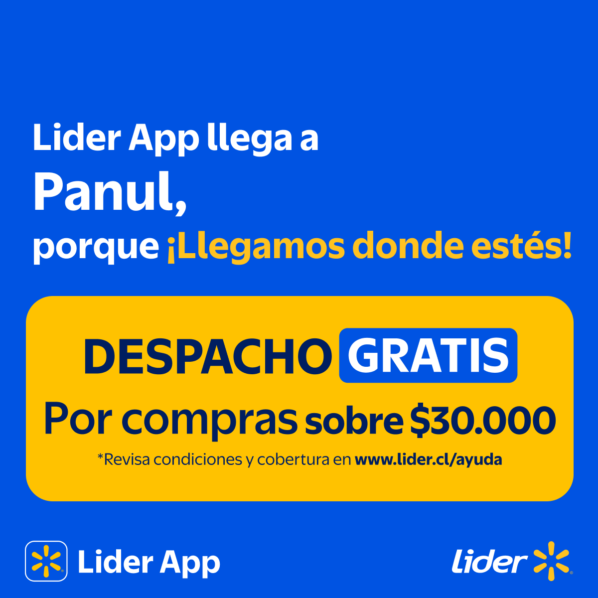 Lider Facebook ad: Compra en Panul con tu Lider App